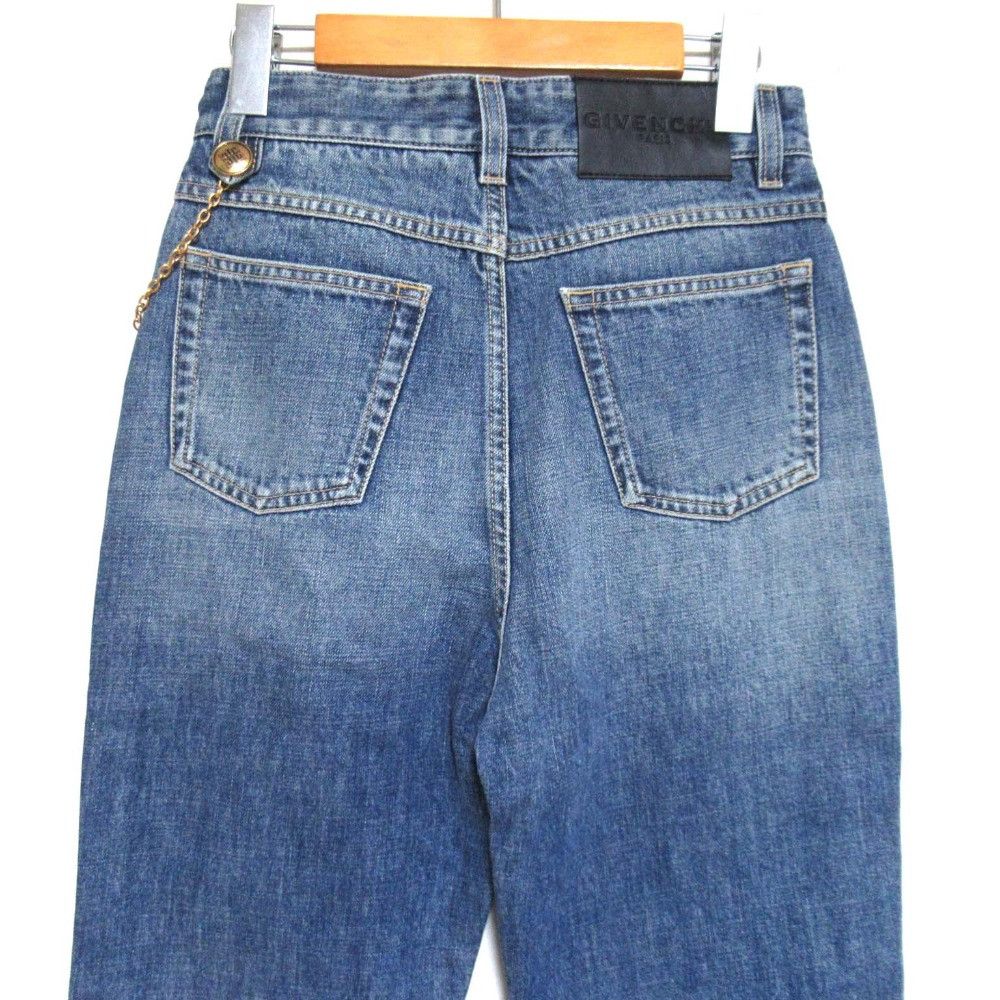 Givenchy Givenchy Givenchy Chain Detail Straight-leg Cropped Jeans Denim Pants Denim Jeans BW50NG50LD DUTY FREE for USA Size ONE SIZE - 4 Thumbnail