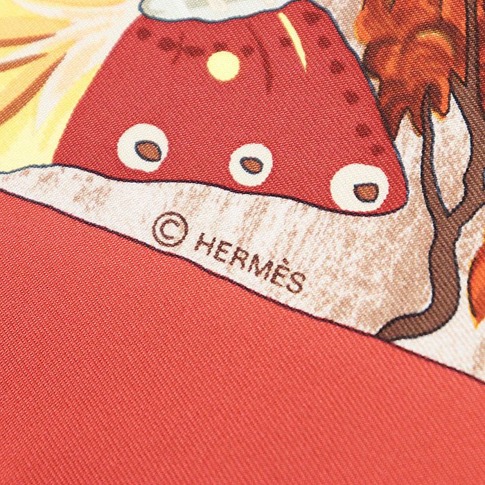 Hermes Hermes Hermes Carre 90 KUGGOR TREE Silk Scarf Cotton Scarf DUTY FREE for USA Size ONE SIZE - 6 Thumbnail