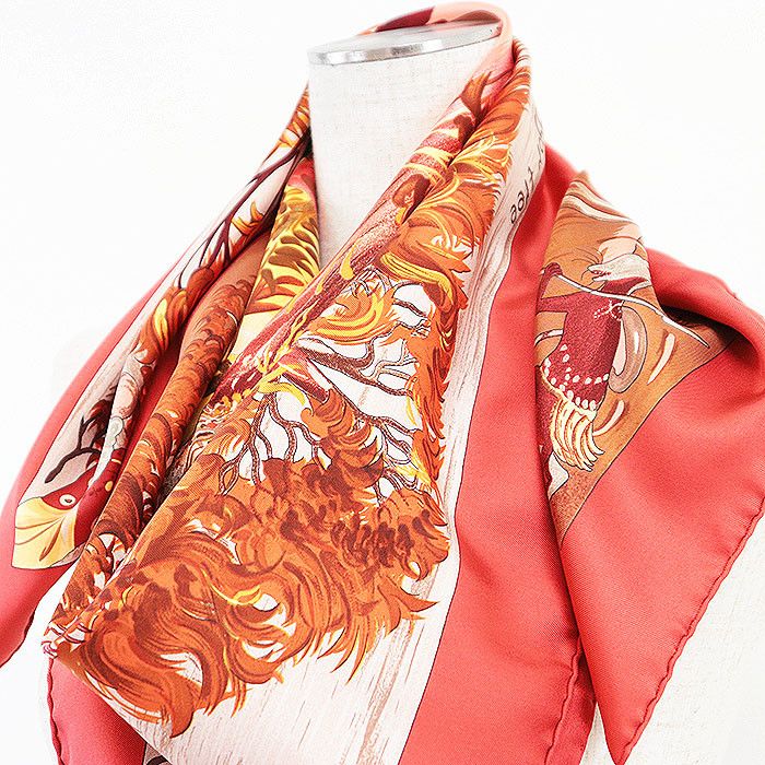 Hermes Hermes Hermes Carre 90 KUGGOR TREE Silk Scarf Cotton Scarf DUTY FREE for USA Size ONE SIZE - 2 Thumbnail