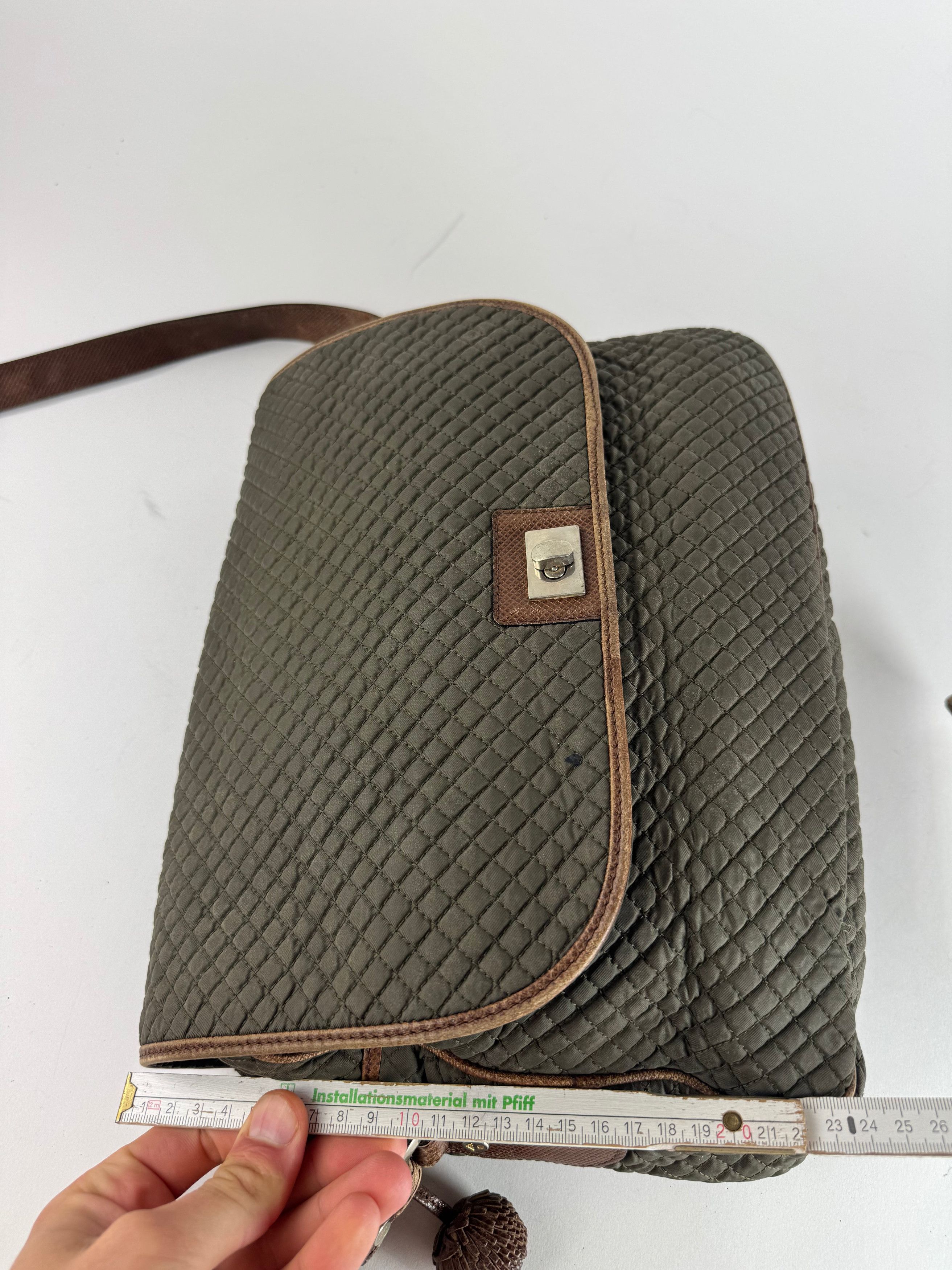 Bottega Veneta Vintage Canvas Leather Puffer 2Way Bag Khaki Brown Size ONE SIZE - 14 Thumbnail