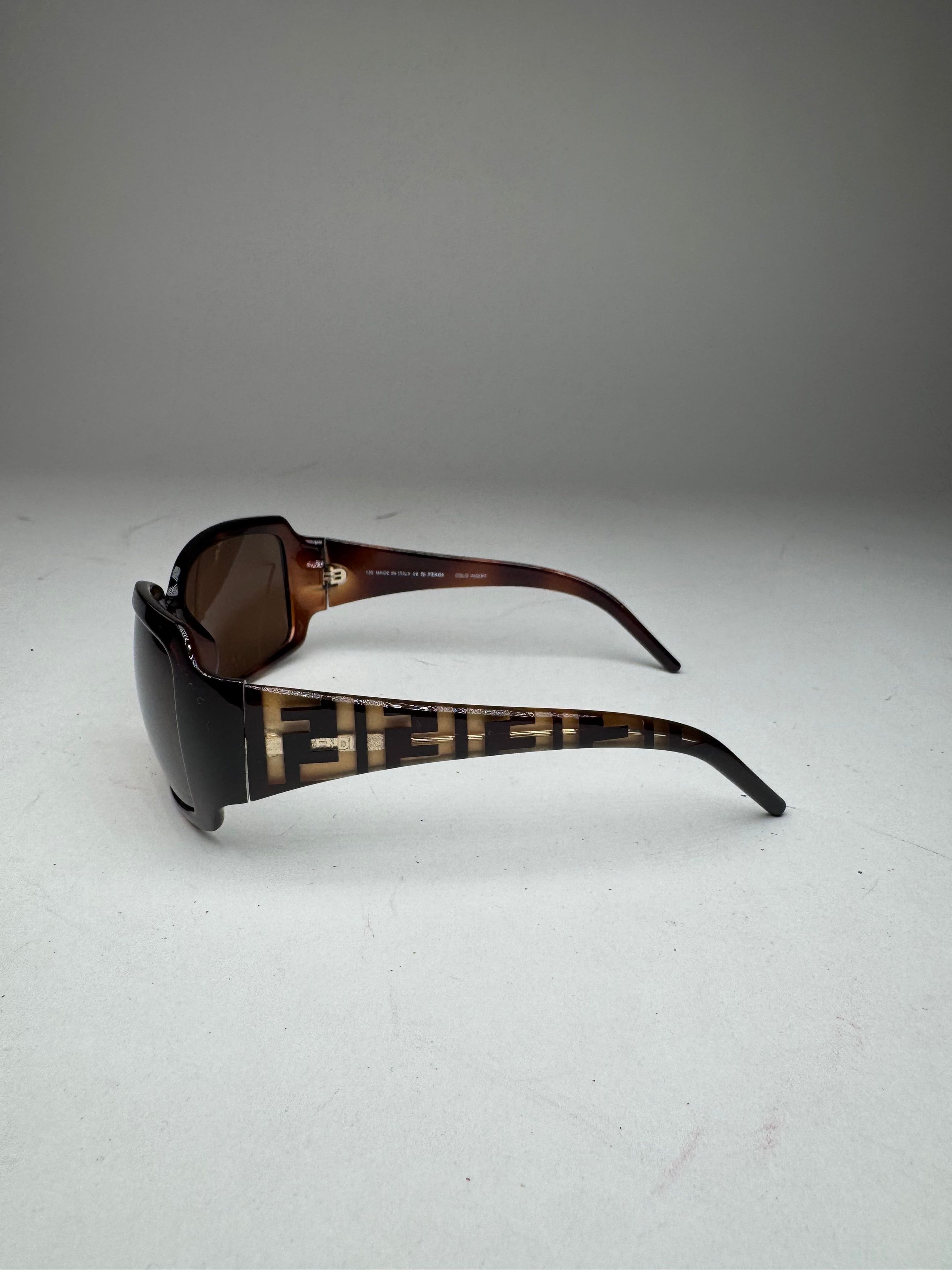 Fendi Vintage FF Monogram Sunglasses Brown Size ONE SIZE - 6 Thumbnail