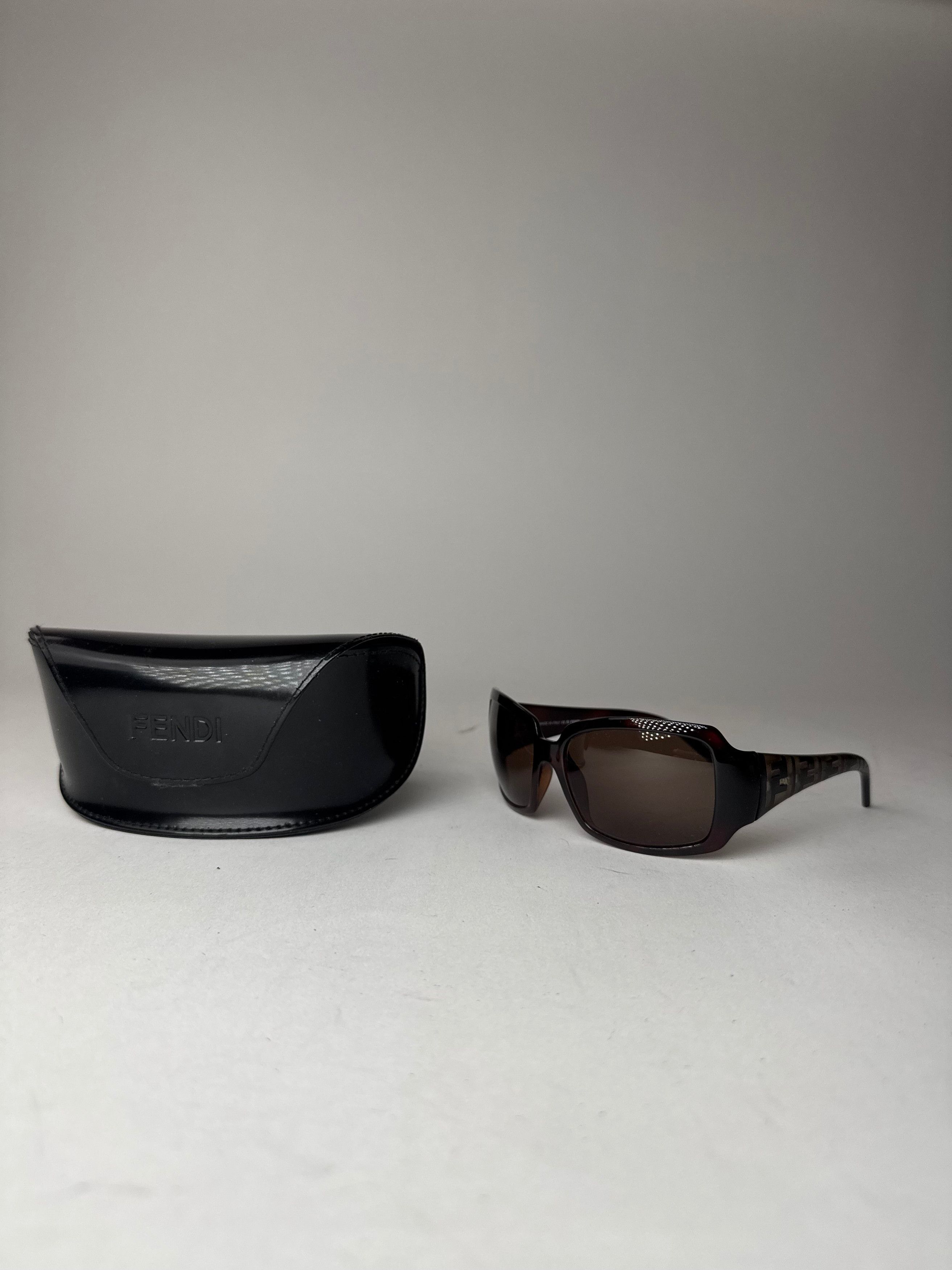Fendi Vintage FF Monogram Sunglasses Brown Size ONE SIZE - 7 Thumbnail
