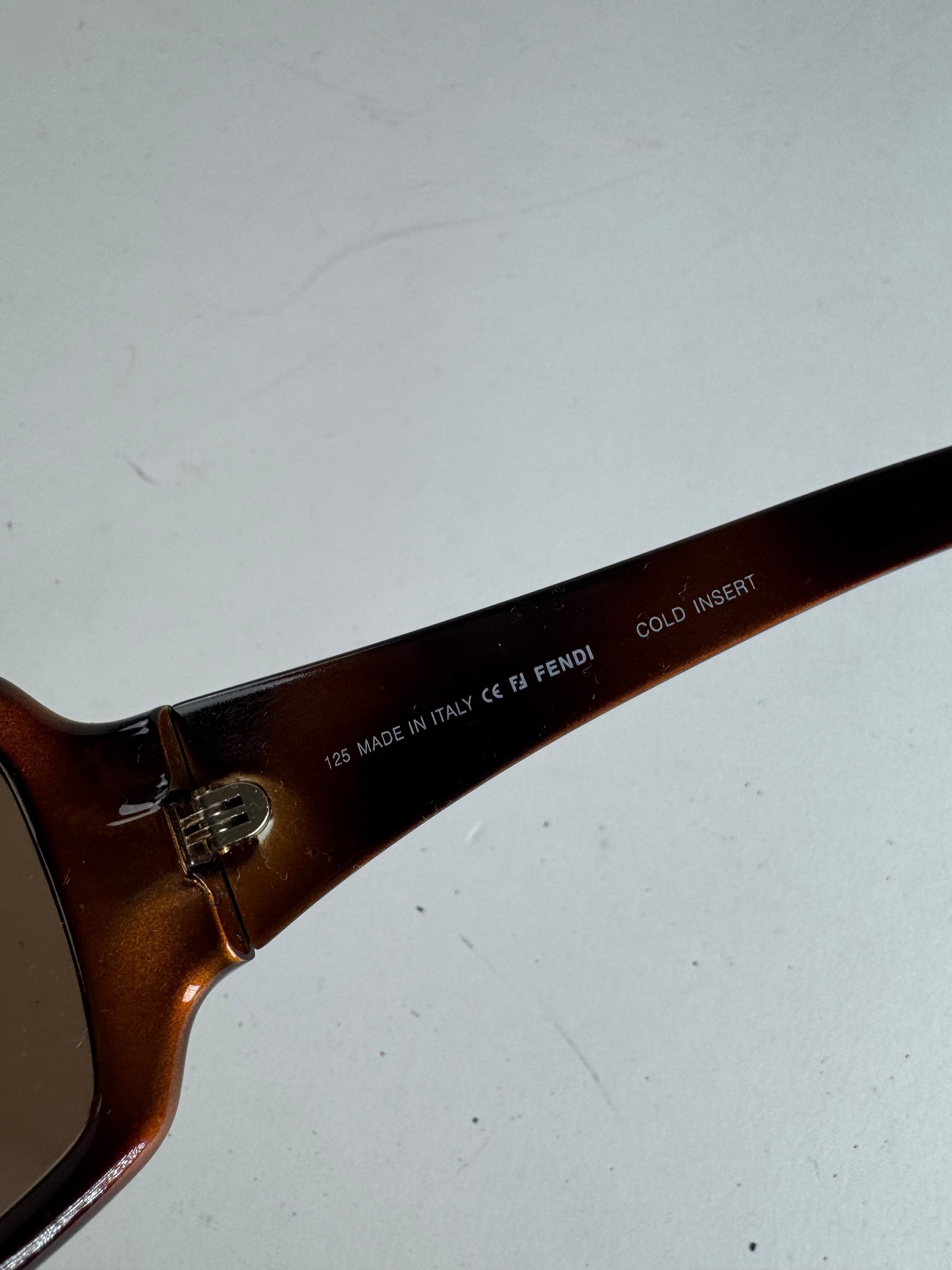Fendi Vintage FF Monogram Sunglasses Brown Size ONE SIZE - 8 Thumbnail