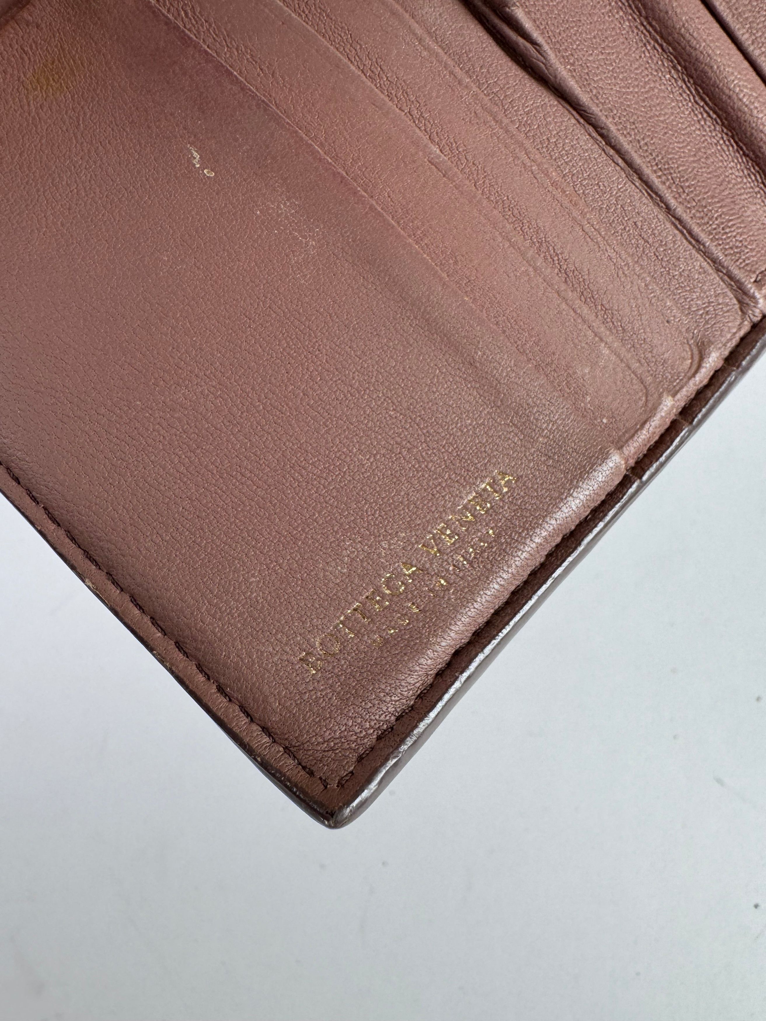 Bottega Veneta Vintage Intrecciato Leather Wallet Purple Size ONE SIZE - 4 Thumbnail