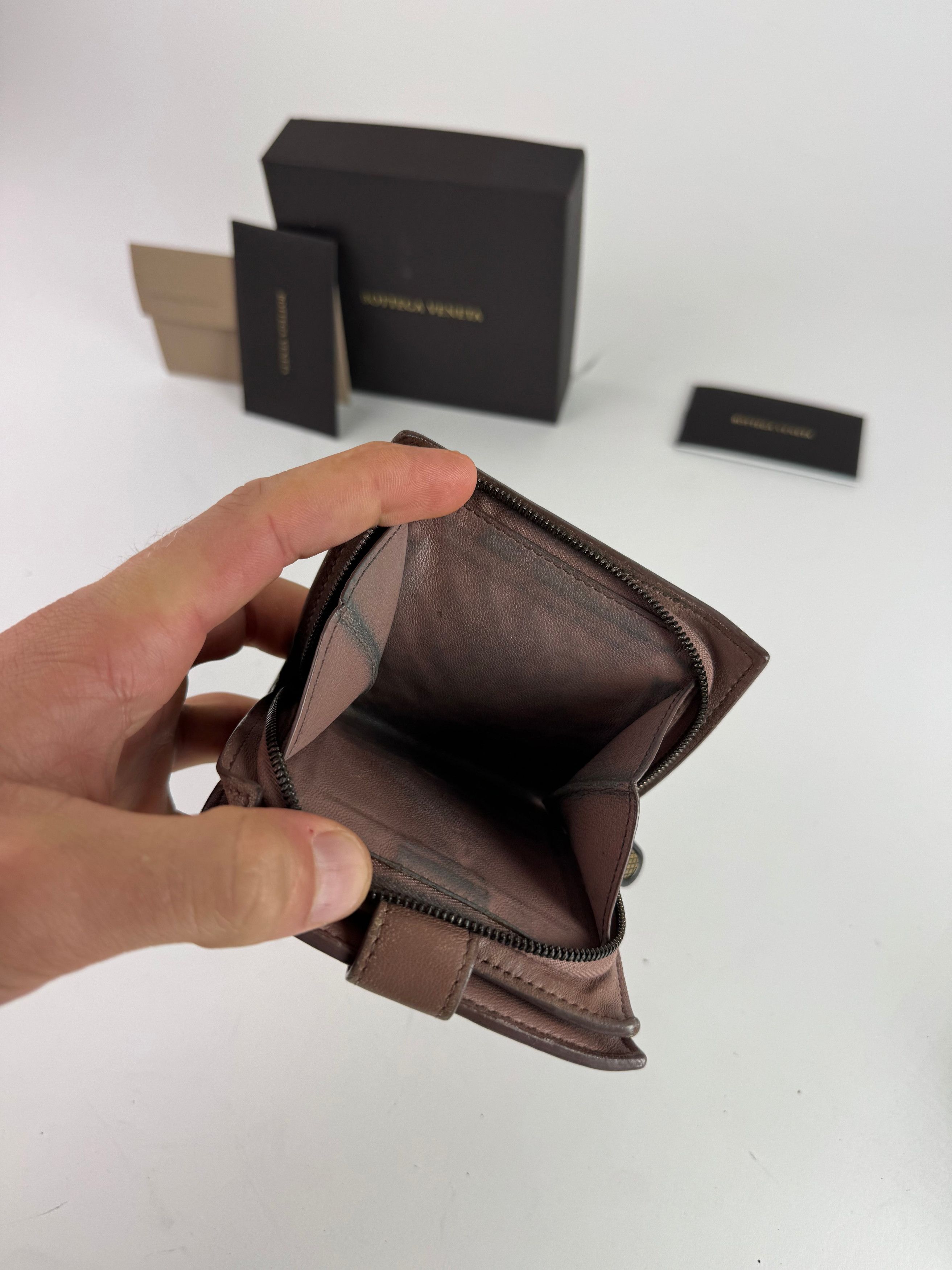 Bottega Veneta Vintage Intrecciato Leather Wallet Purple Size ONE SIZE - 9 Thumbnail