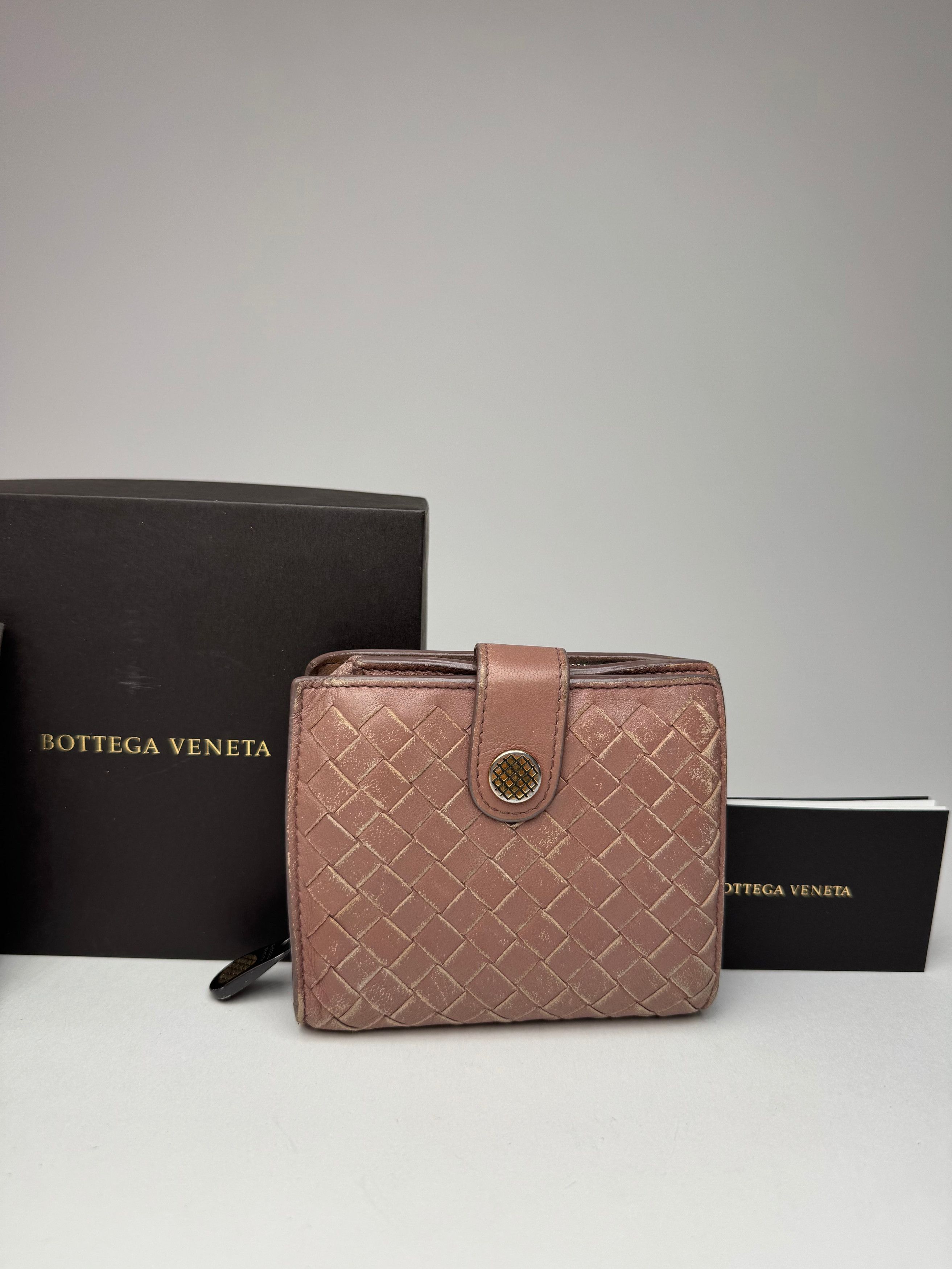 Bottega Veneta Vintage Intrecciato Leather Wallet Purple Size ONE SIZE - 6 Thumbnail