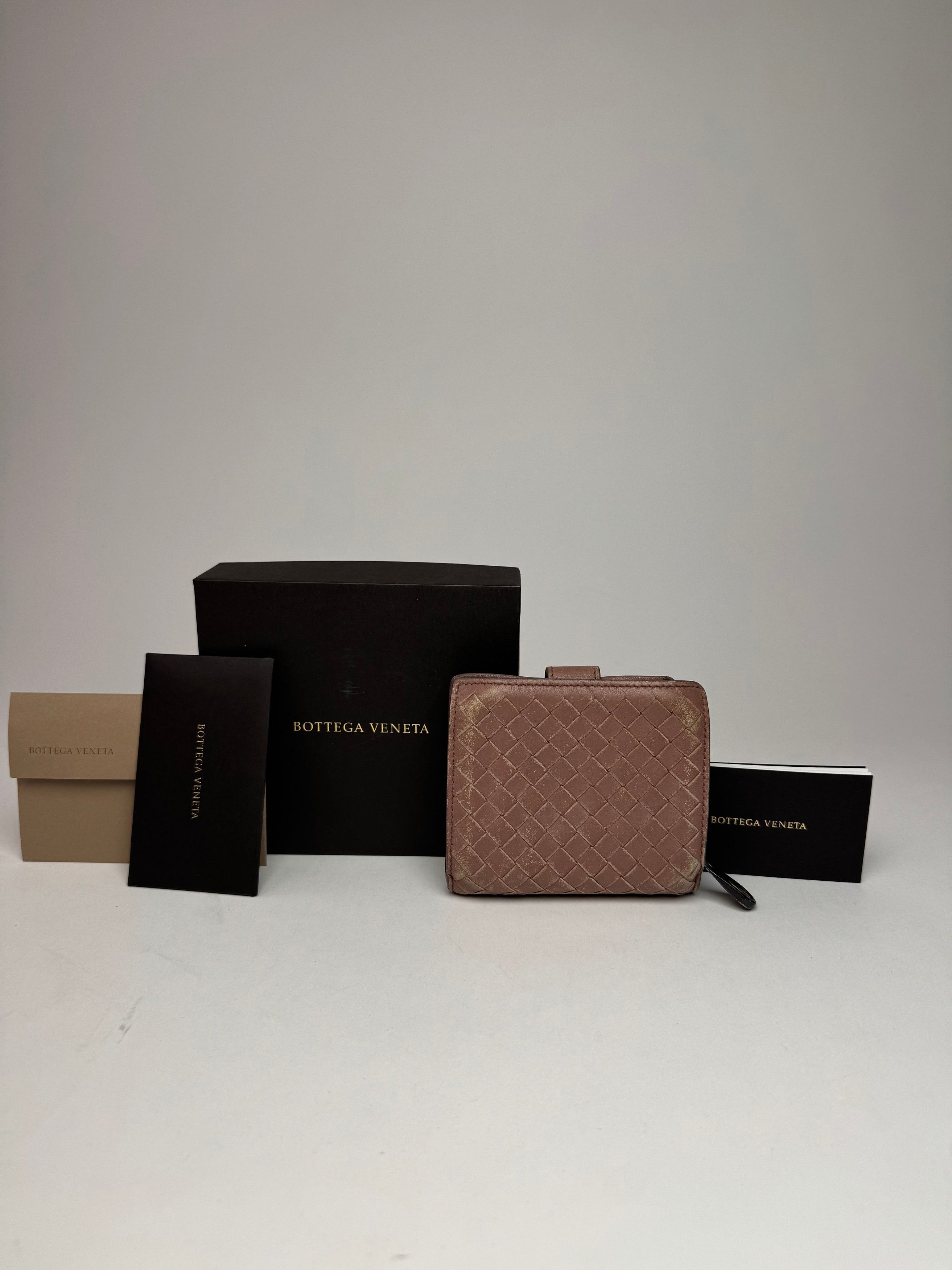 Bottega Veneta Vintage Intrecciato Leather Wallet Purple Size ONE SIZE - 13 Thumbnail