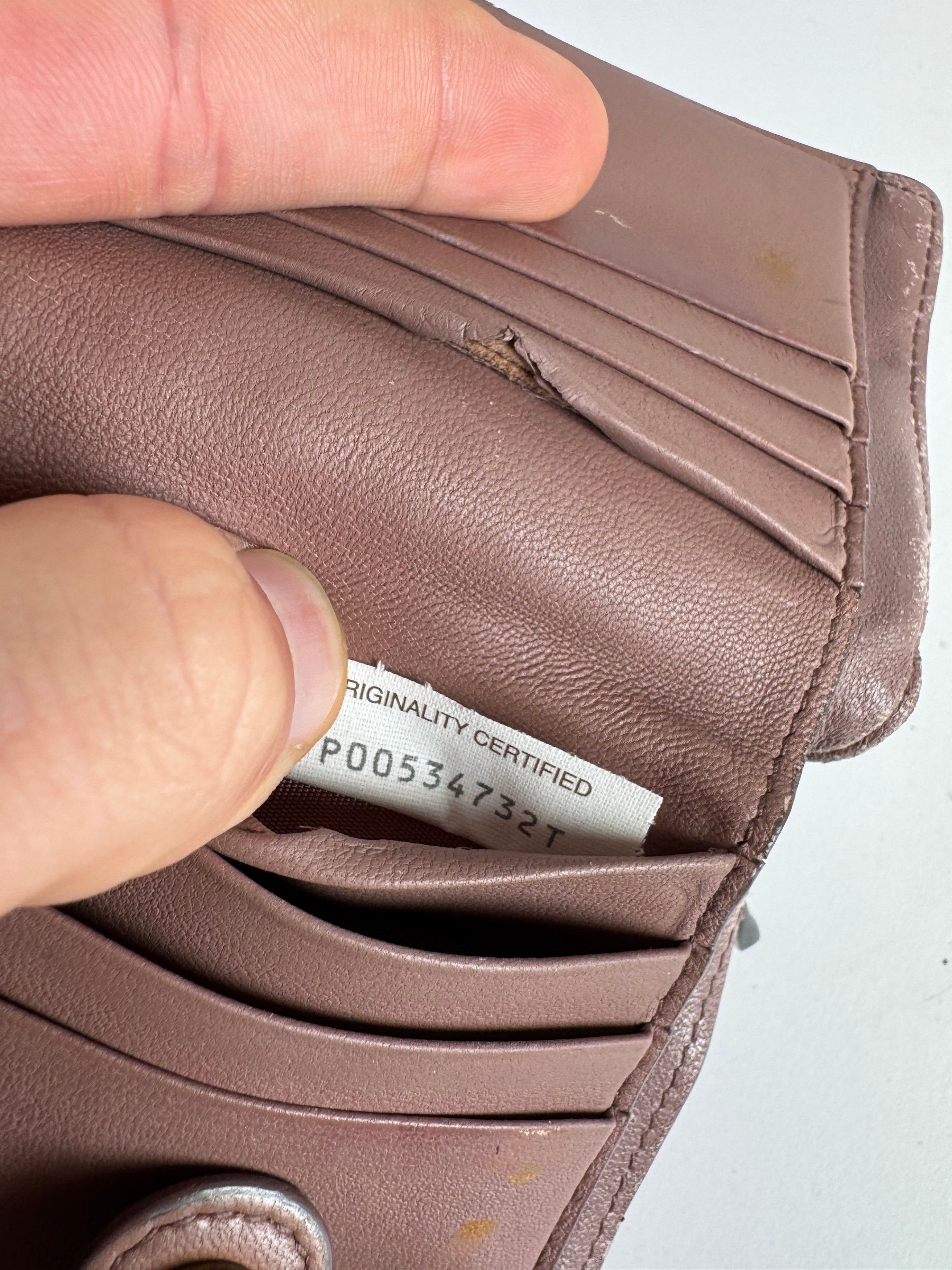 Bottega Veneta Vintage Intrecciato Leather Wallet Purple Size ONE SIZE - 7 Thumbnail