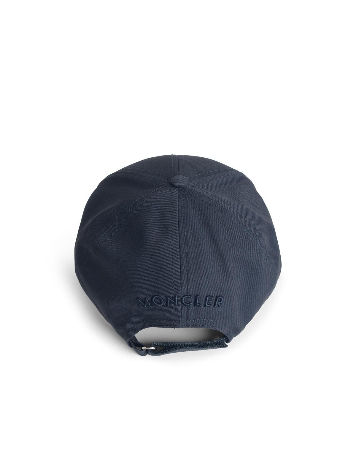 Moncler MONCLER Blue Cotton Cap Size ONE SIZE - 3 Thumbnail