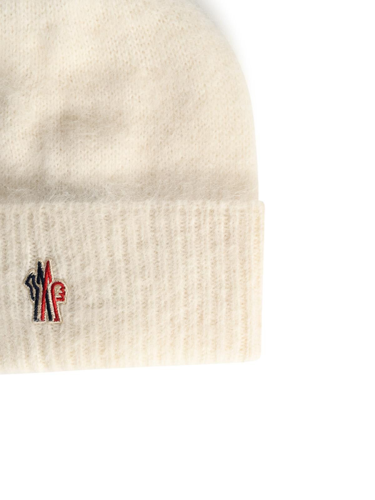 Moncler Grenoble MONCLER GRENOBLE Tricot Beanie In Alpaca And Ivory Wool Size ONE SIZE - 3 Thumbnail