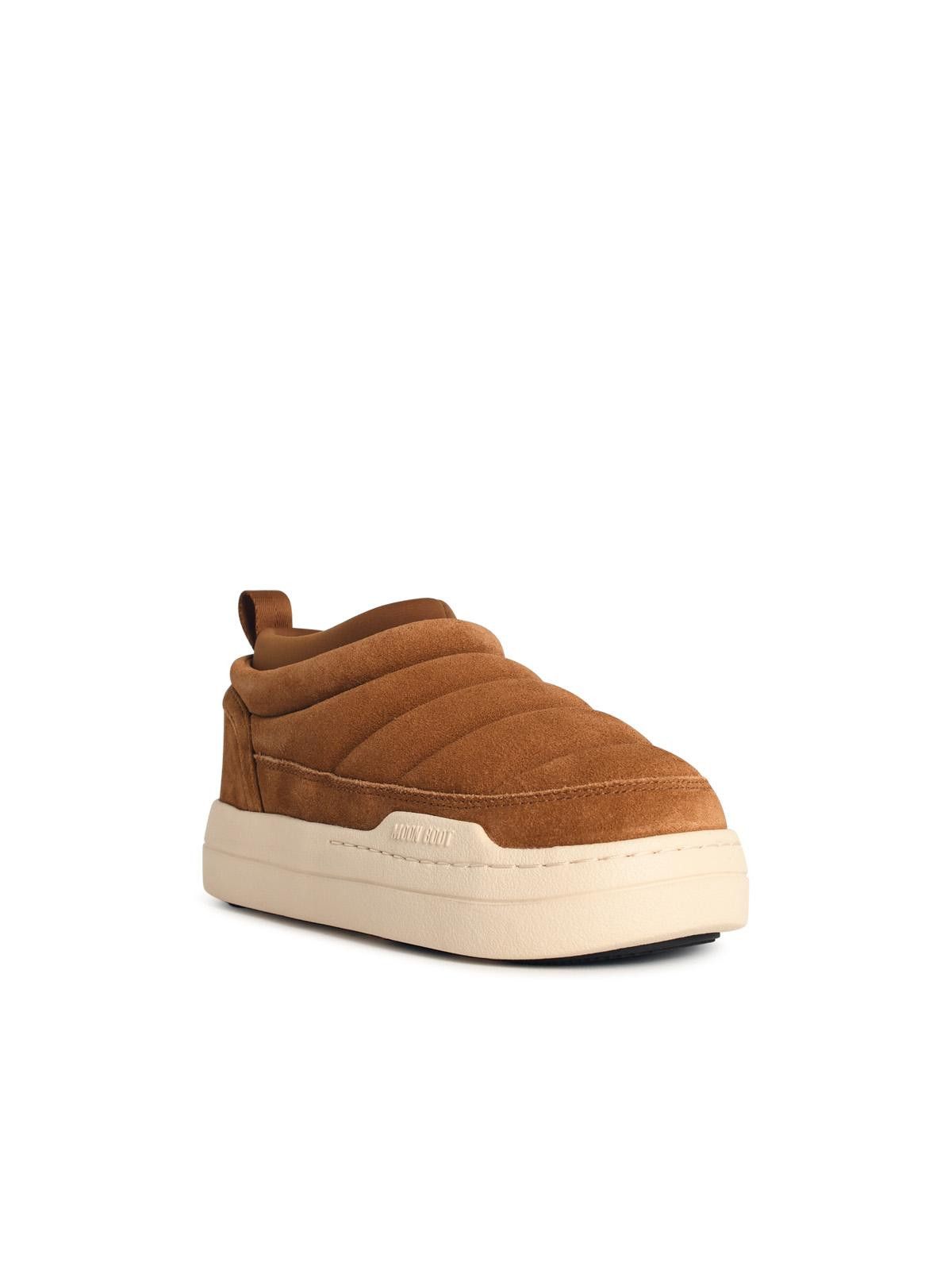 MOONBOOT 'Park' Suede Cognac Sneakers