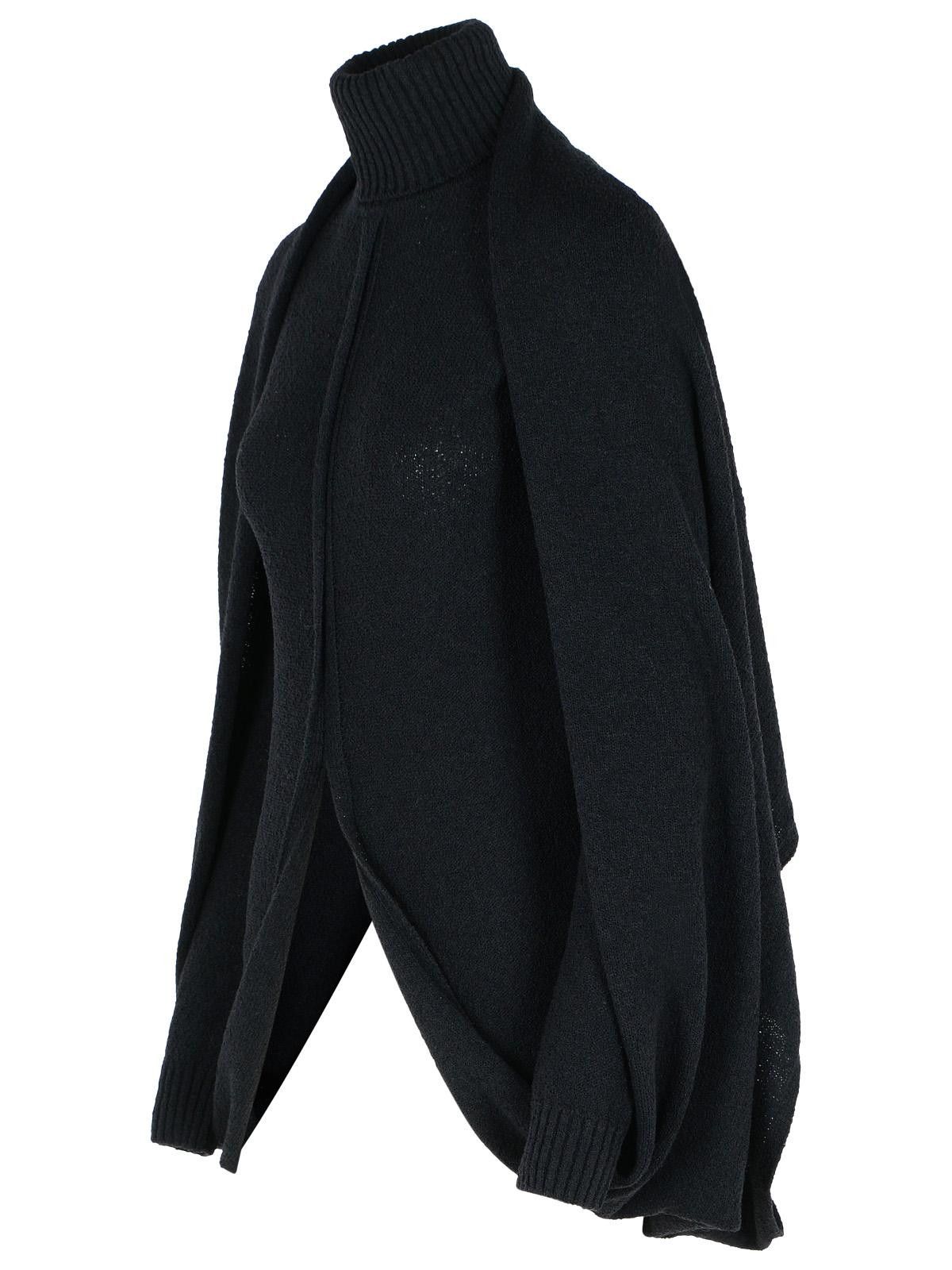 Sportmax SPORTMAX 'Adepto' Black Virgin Wool Blend High Neck Sweater Size XS / US 0-2 / IT 36-38 - 2 Thumbnail