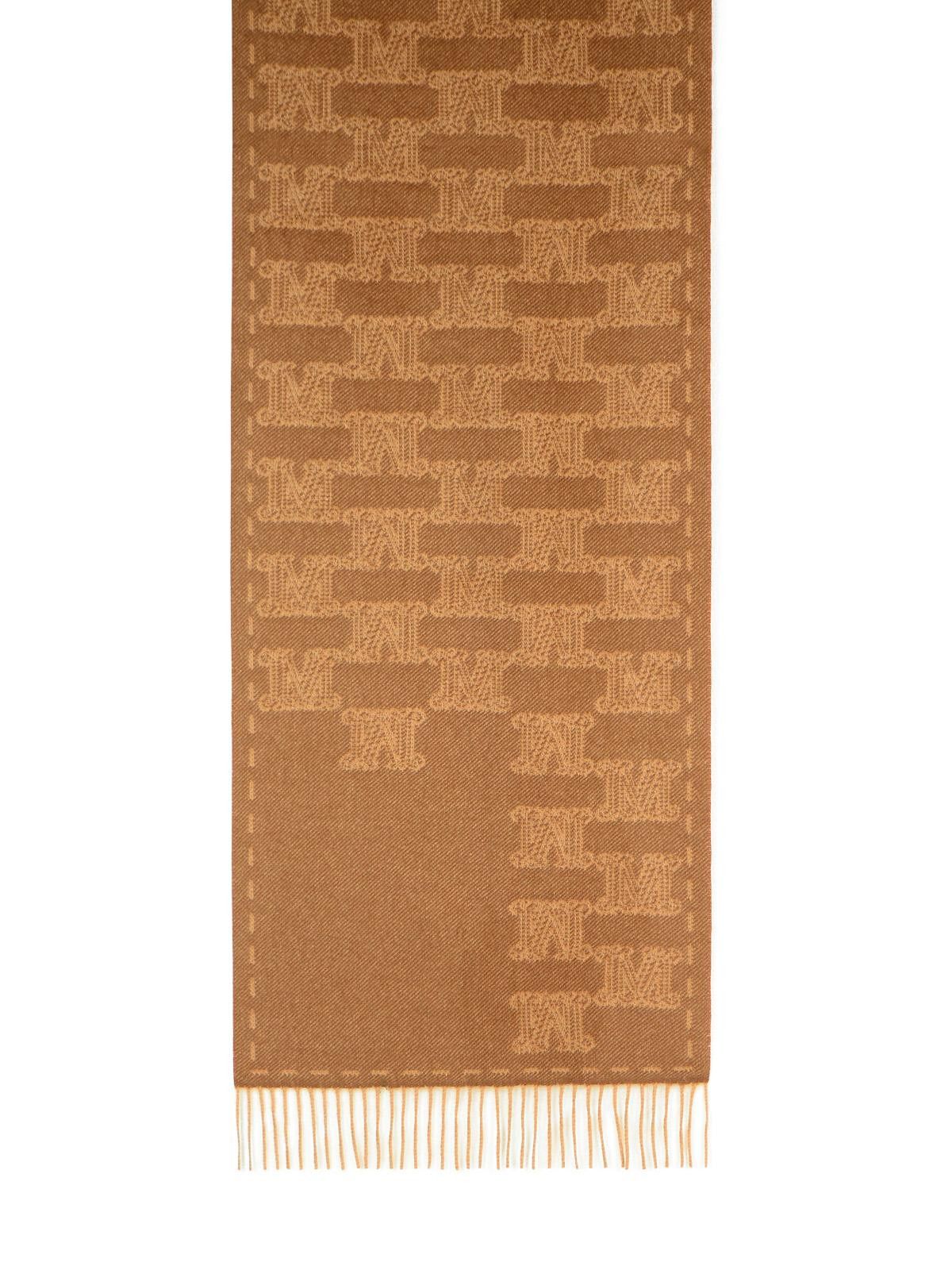 Max Mara MAX MARA 'Wsteddyc' Camel Jacquard Cachemire Stole Size ONE SIZE - 2 Thumbnail