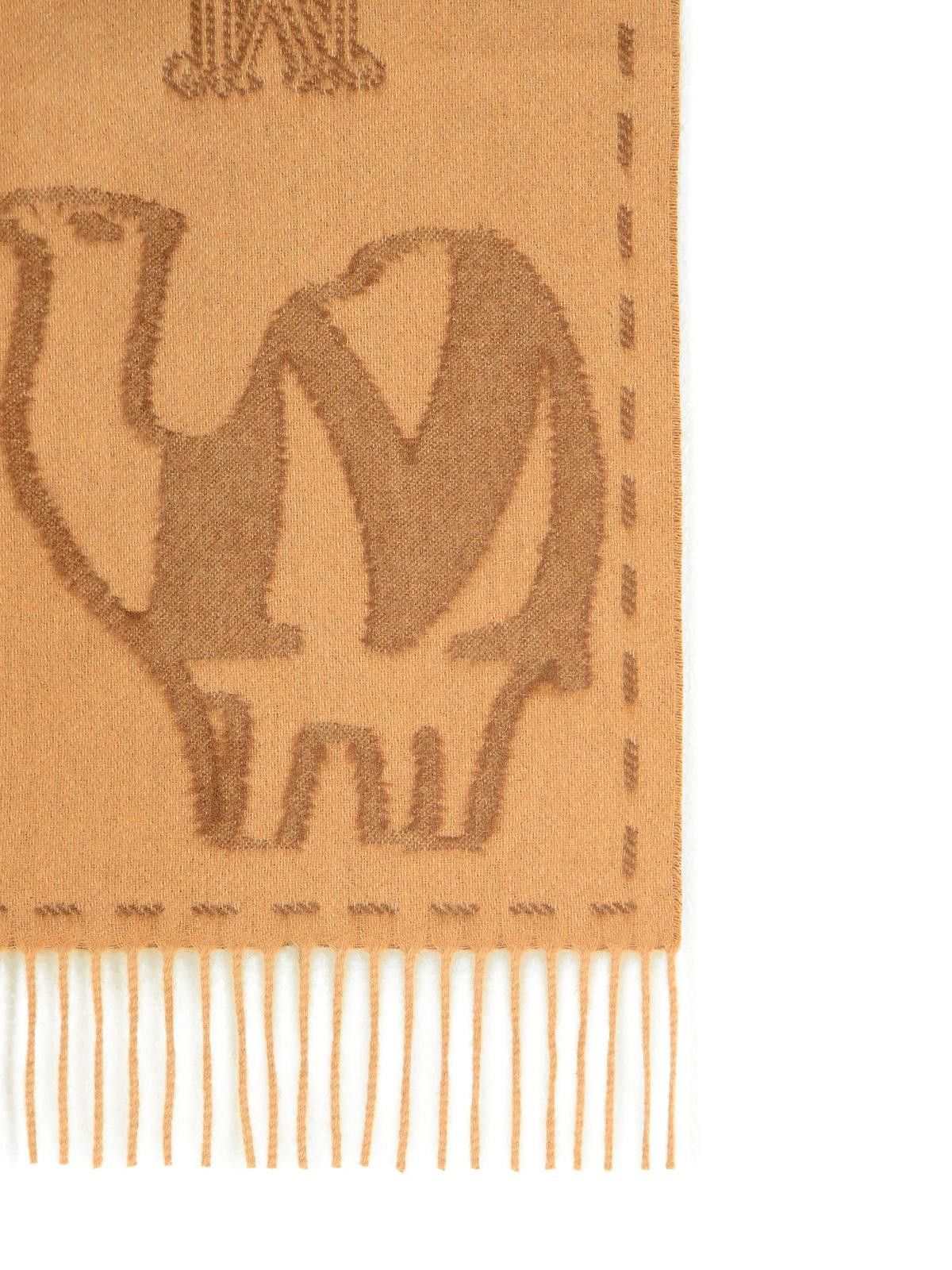 Max Mara MAX MARA 'Wsteddyc' Camel Jacquard Cachemire Stole Size ONE SIZE - 3 Thumbnail