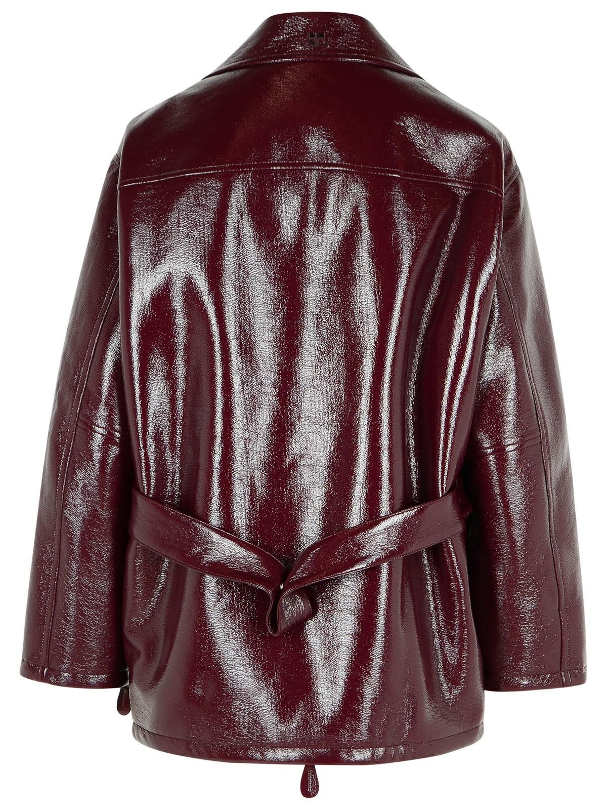 Courreges COURREGES 'Vinyl' Burgundy Cotton Blend Jacket Size XS / US 0-2 / IT 36-38 - 3 Thumbnail
