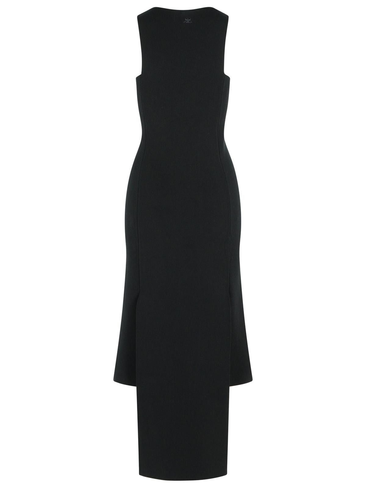 Courreges COURREGES 'Oblique' Dress In Black Viscose Blend Size S / US 4 / IT 40 - 3 Thumbnail