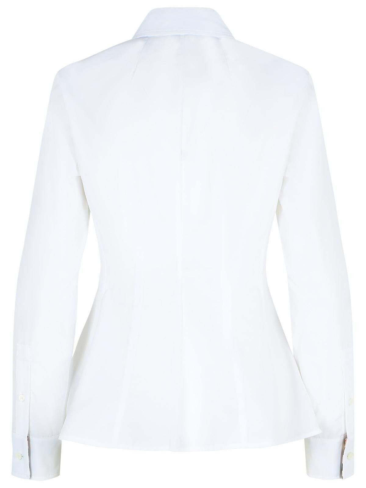 Burberry BURBERRY 'Eliza' White Cotton Poplin Shirt Size XS / US 0-2 / IT 36-38 - 3 Thumbnail