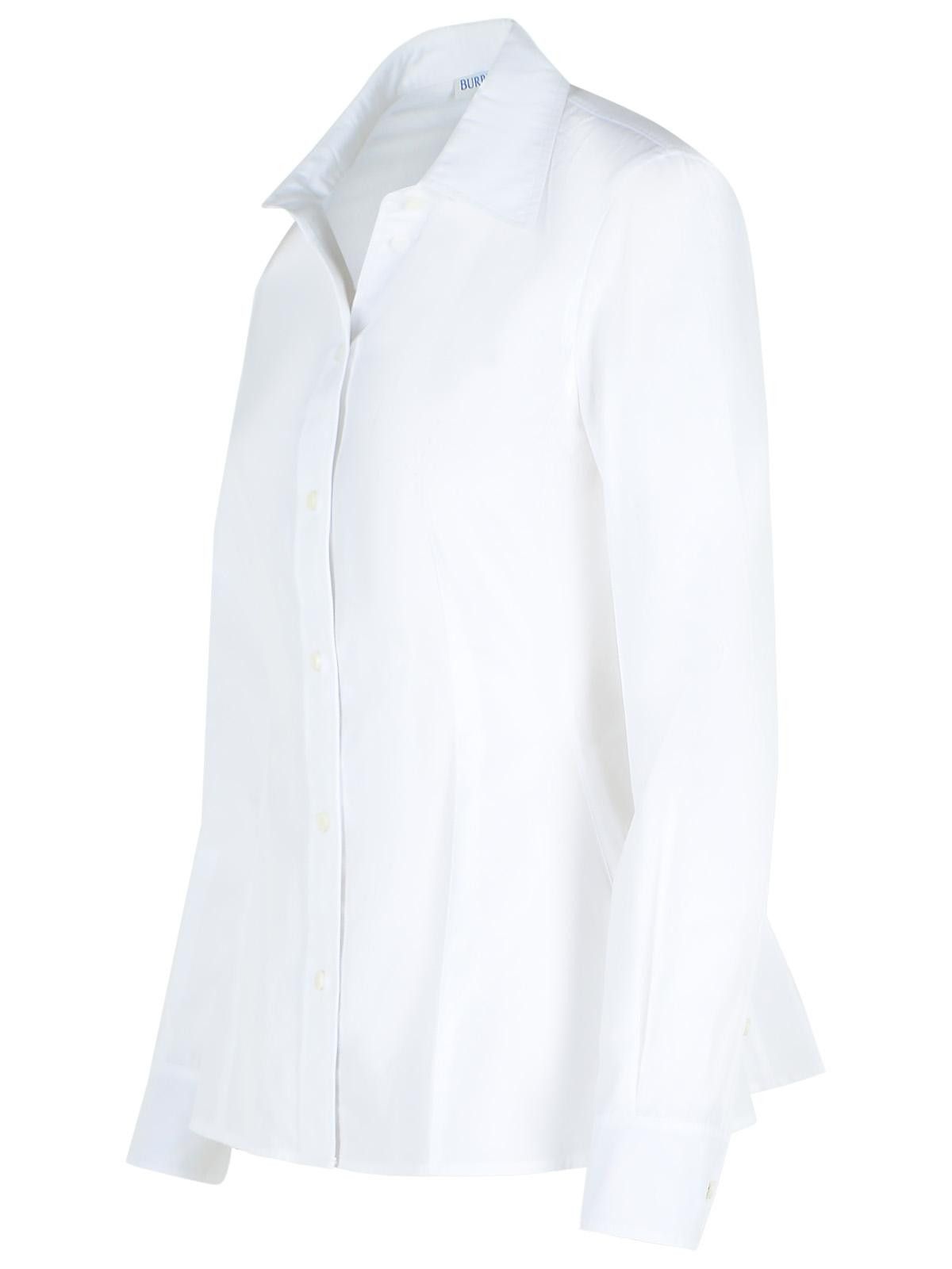 Burberry BURBERRY 'Eliza' White Cotton Poplin Shirt Size XS / US 0-2 / IT 36-38 - 2 Thumbnail
