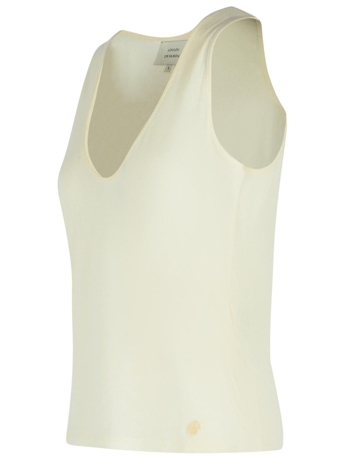Loulou de Saison LOULOU DE SAISON Ivory Wool Blend Tank Top Size M / US 6-8 / IT 42-44 - 2 Thumbnail