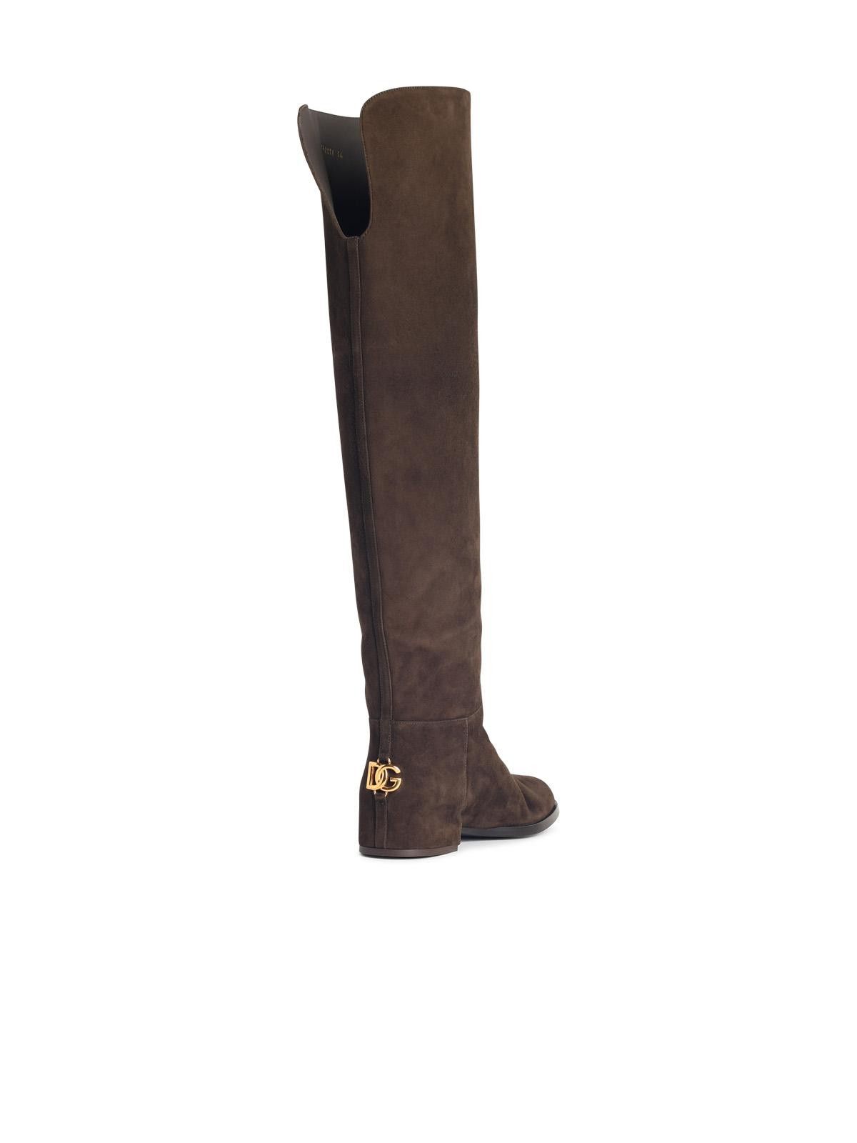 Dolce & Gabbana DOLCE & GABBANA Ebony Suede Boots Size US 9.5 / IT 39.5 - 3 Thumbnail
