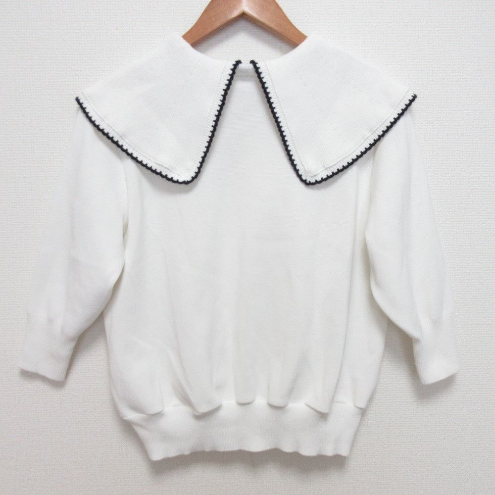Other Other yori Embroidery Collar Knit Sweater Others Tops YR31-24040SP DUTY FREE for USA Size ONE SIZE - 2 Thumbnail