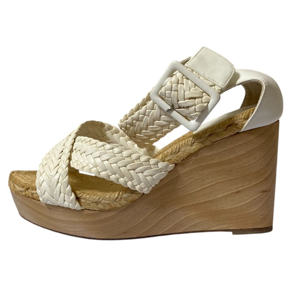 Hermes Hermes Hermes Mesh Leather Wedge Wood Sandals Leather Shoes DUTY FREE for USA Size ONE SIZE - 6 Thumbnail