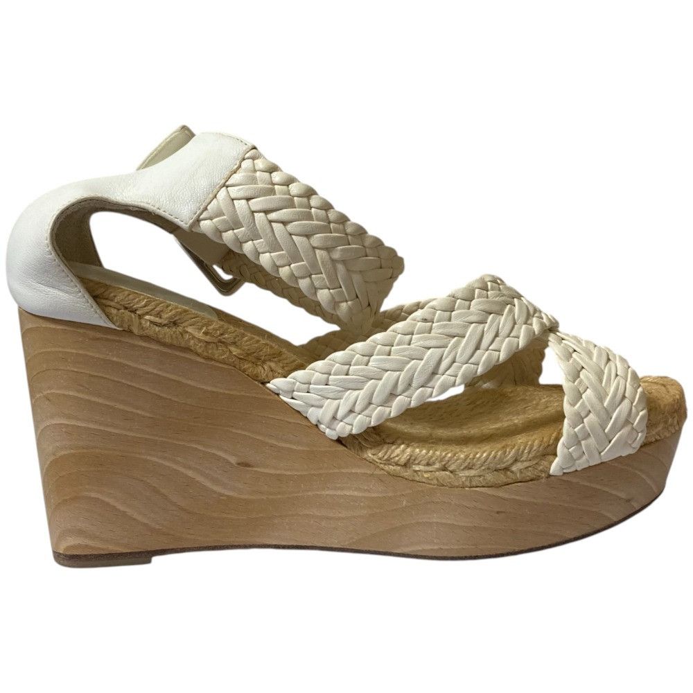Hermes Hermes Hermes Mesh Leather Wedge Wood Sandals Leather Shoes DUTY FREE for USA Size ONE SIZE - 7 Thumbnail