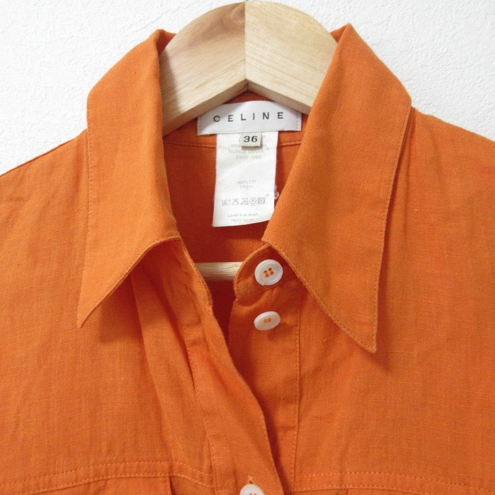 Celine Celine Celine 100% Linen Sleeveless Pullover Shirt Natural Material Tops DUTY FREE for USA Size ONE SIZE - 4 Thumbnail