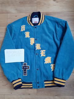 Supreme Old English Corduroy Varsity Jacket | Grailed