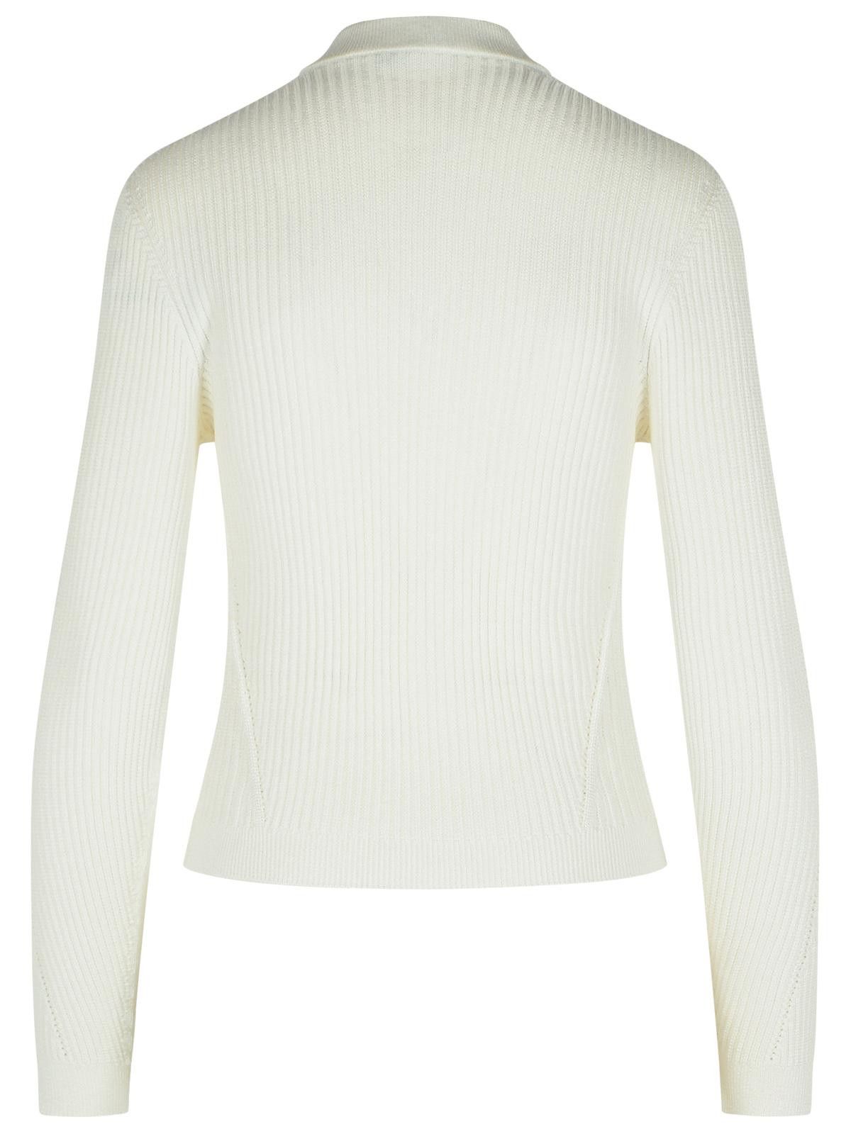 Balmain BALMAIN White Viscose Blend Sweater Size S / US 4 / IT 40 - 3 Thumbnail