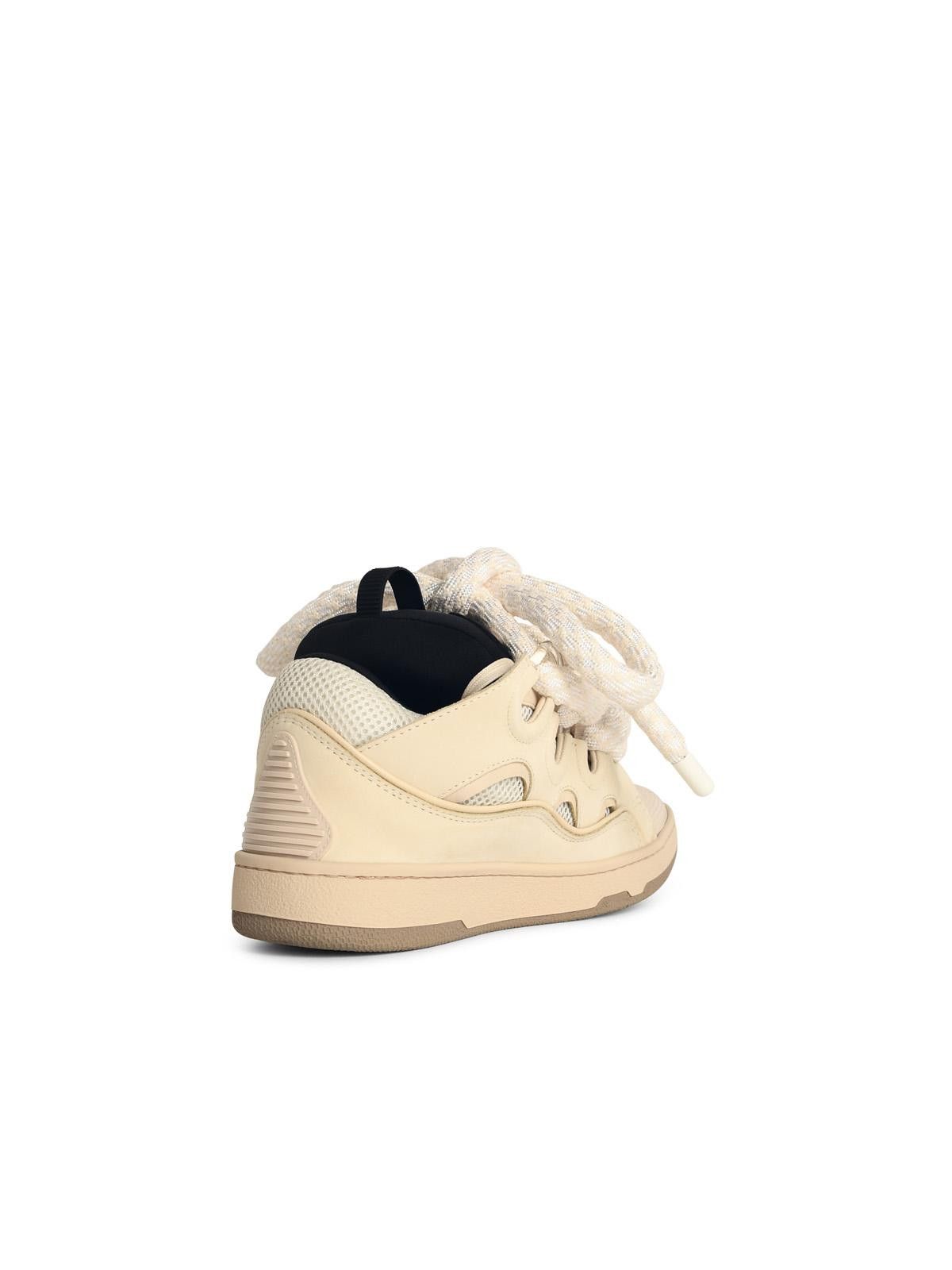 Lanvin LANVIN 'Curb' Beige Leather Blend Sneakers Size US 8 / EU 41 - 3 Thumbnail