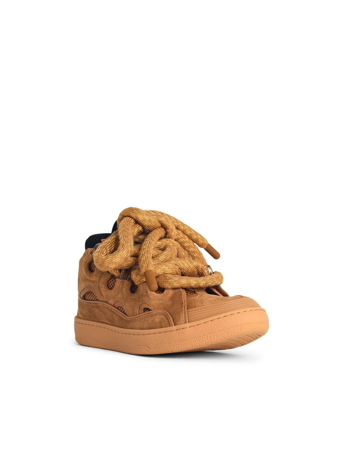Lanvin LANVIN 'Curb' Beige Leather Blend Sneakers Size US 9 / EU 42 - 2 Thumbnail