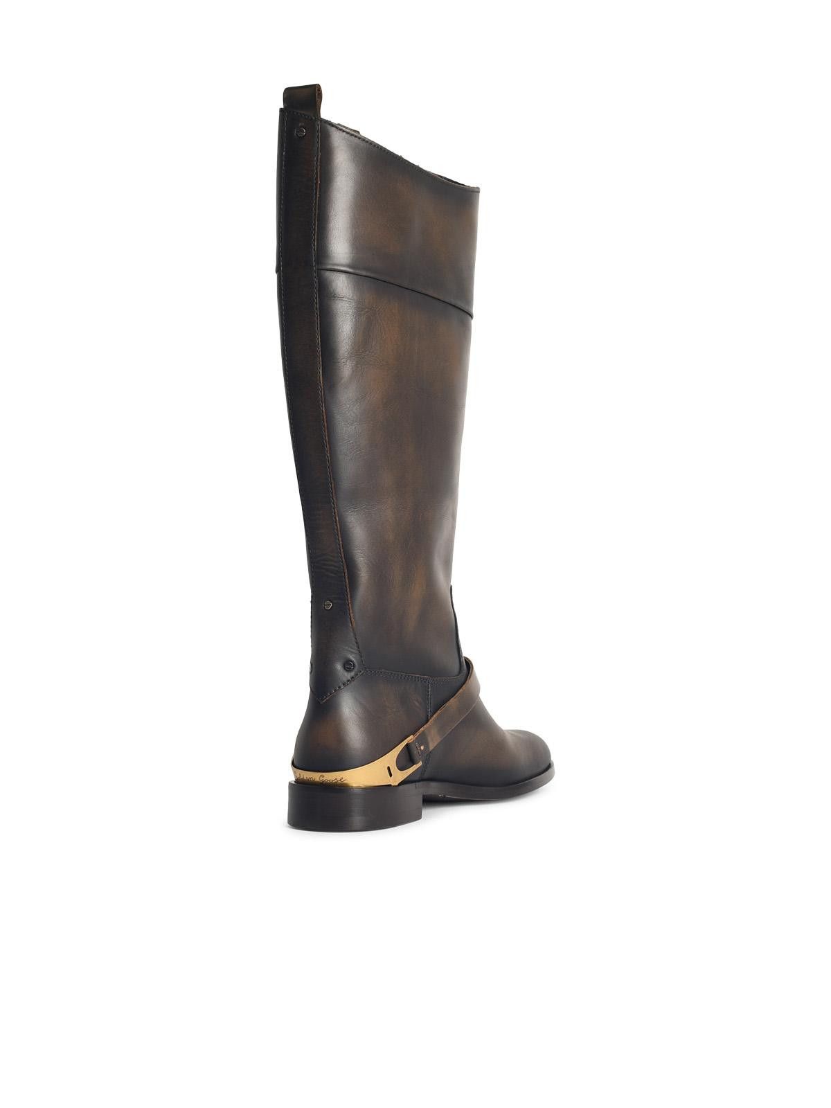 Golden Goose GOLDEN GOOSE 'Charlie' Dark Brown Leather Boots Size US 9 / IT 39 - 3 Thumbnail
