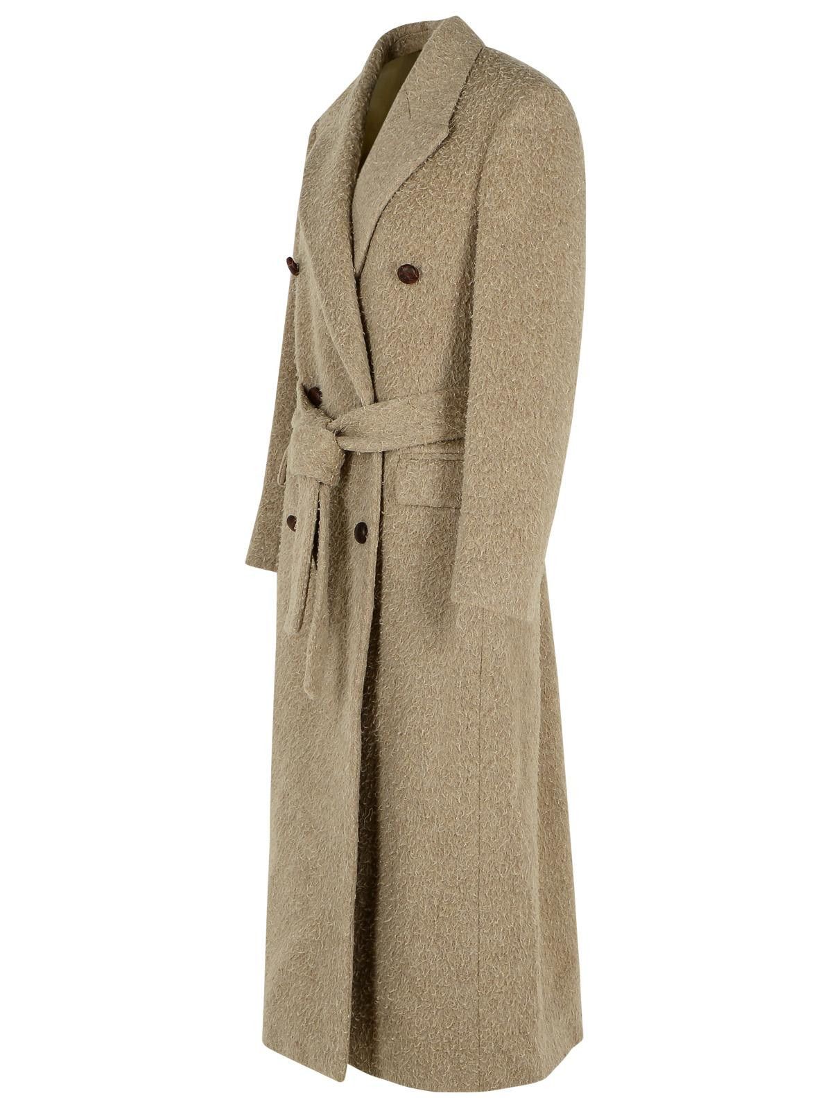Golden Goose GOLDEN GOOSE Double-Breasted Coat In Beige Wool Blend Size S / US 4 / IT 40 - 2 Thumbnail