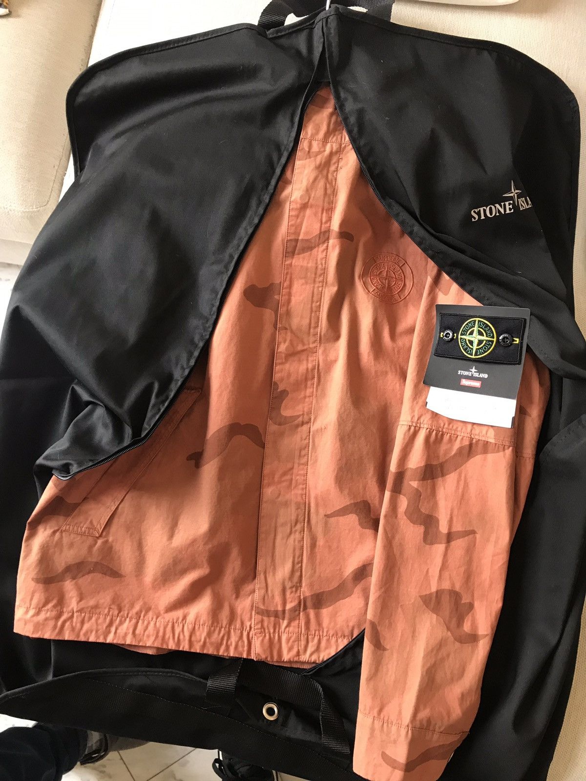 Supreme Stone Island Riot Mask Camo Jacket (SS19) - $648