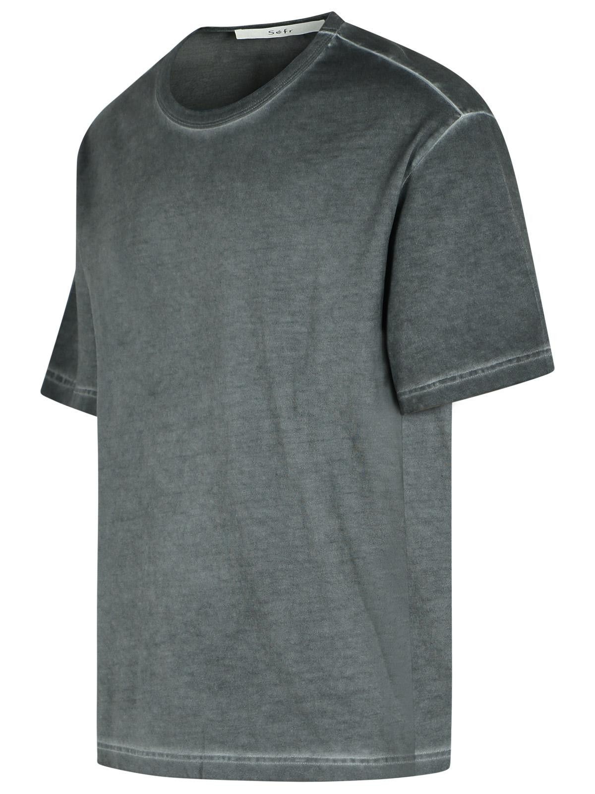SEFR 'Mauro' Grey Cotton T-Shirt