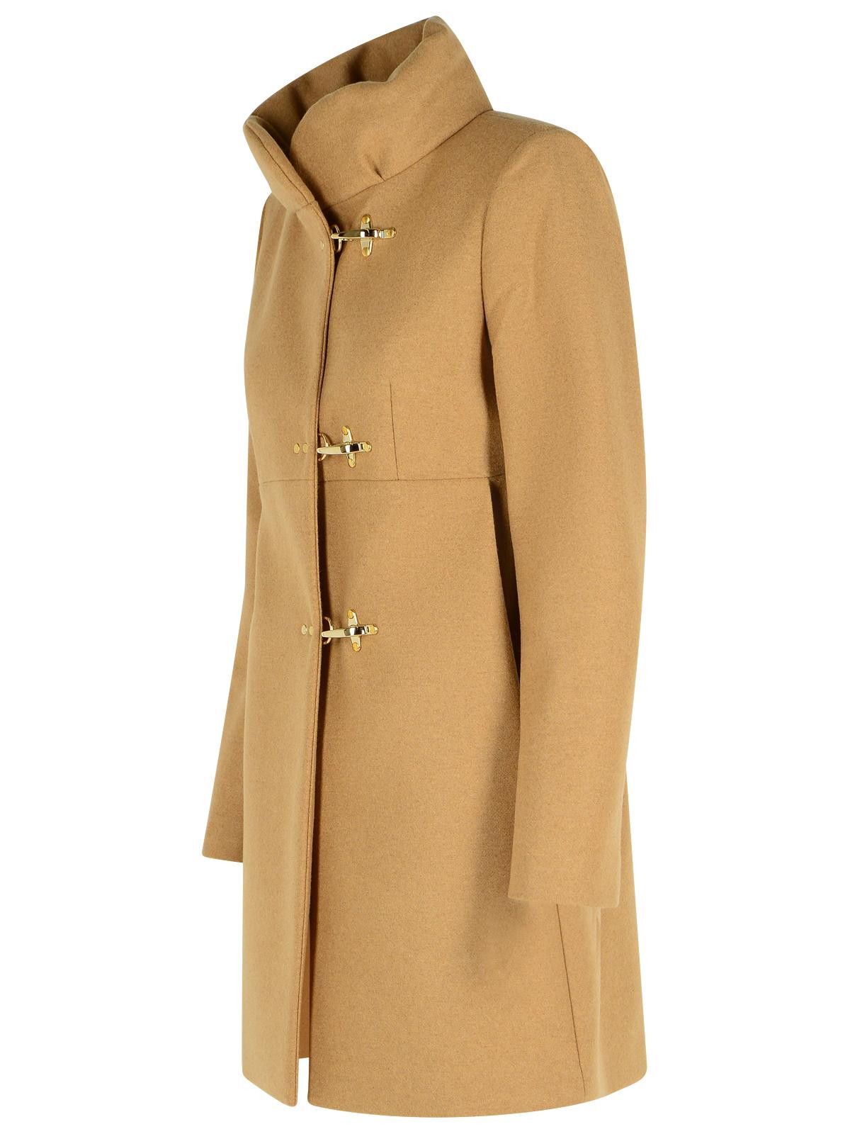 Fay FAY Beige Wool Blend Coat Size L / US 10 / IT 46 - 2 Thumbnail