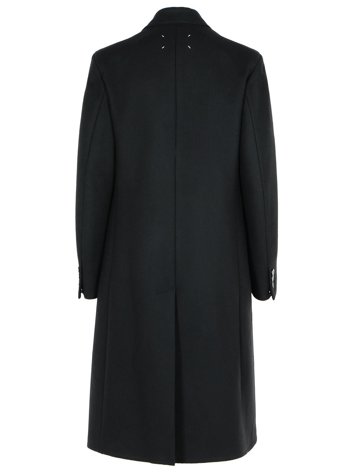 Maison Margiela MAISON MARGIELA Black Virgin Wool Coat Size L / US 10 / IT 46 - 3 Thumbnail