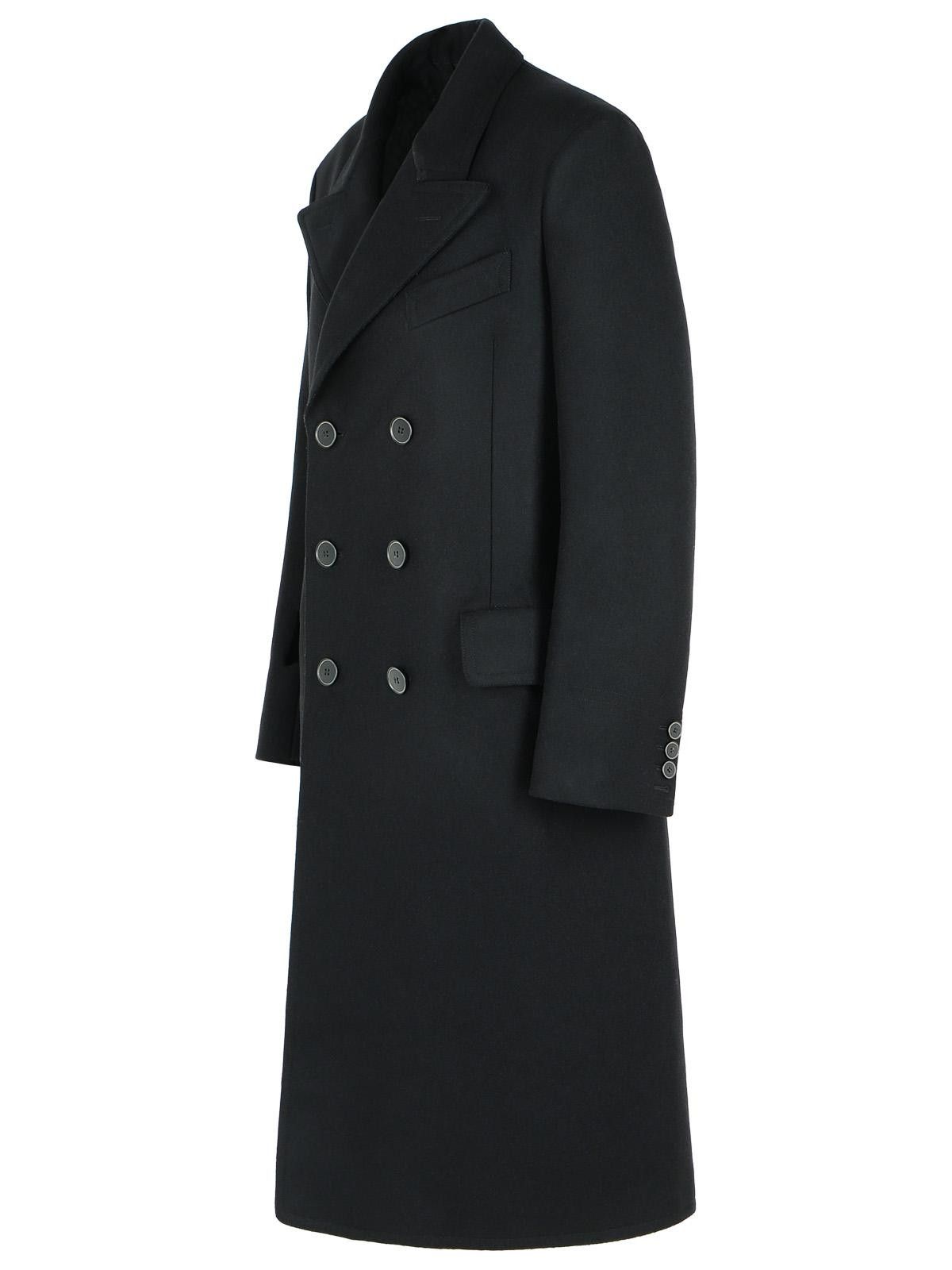 Maison Margiela MAISON MARGIELA Black Virgin Wool Coat Size L / US 10 / IT 46 - 2 Thumbnail