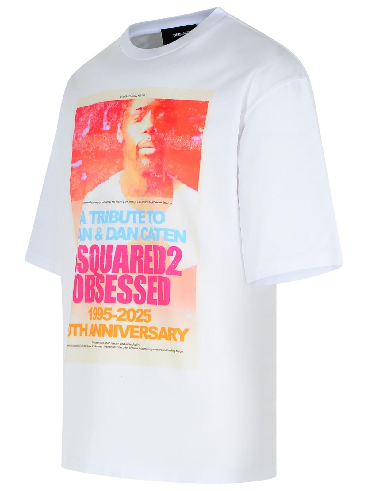 Dsquared2 DSQUARED2 White Cotton T-Shirt Size US L / EU 52-54 / 3 - 2 Thumbnail