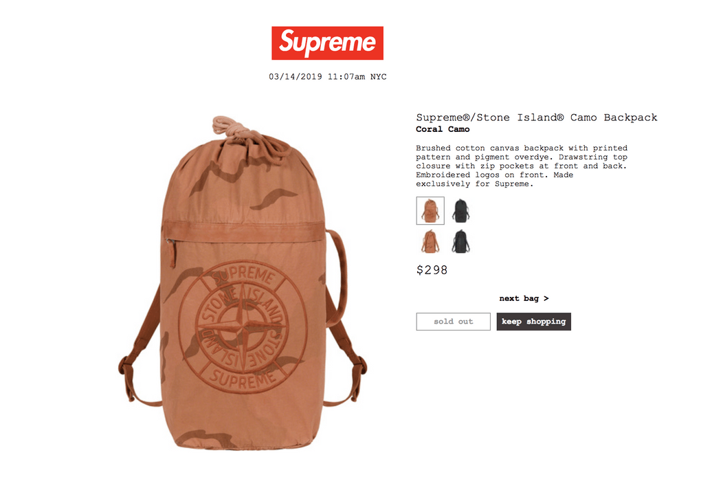 Supreme Supreme / Stone Island Camo Backpack | Grailed