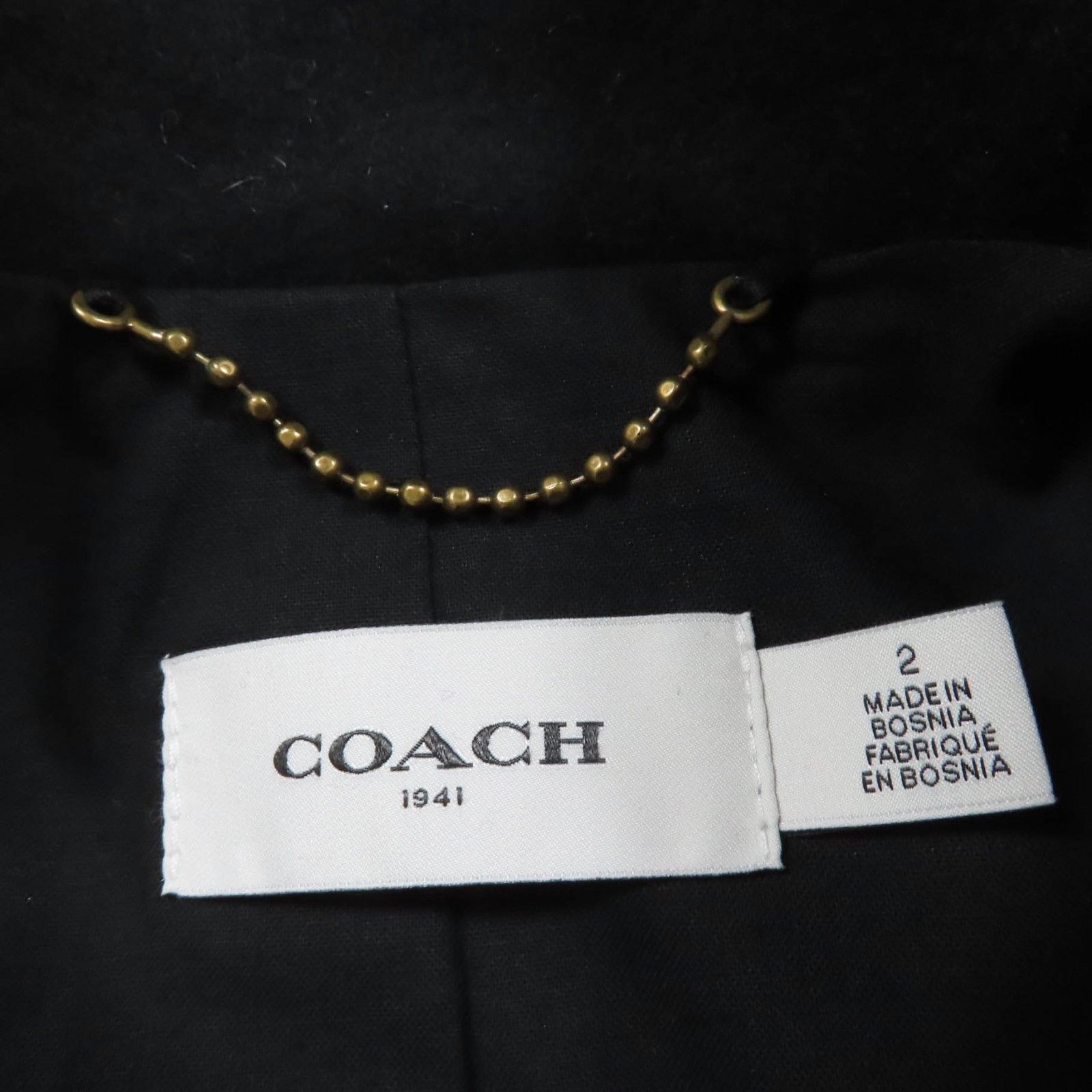 Coach Coach COACH Wool Coat Leather Outerwear DUTY FREE for USA Size ONE SIZE - 11 Thumbnail