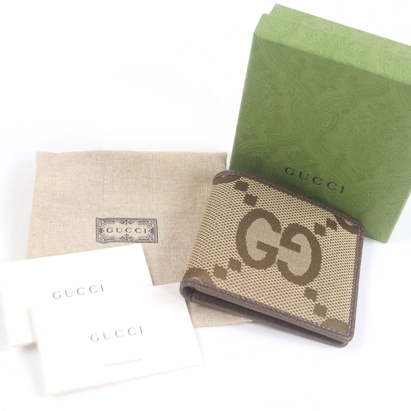 Gucci Gucci Gucci Jumbo GG Canvas Bifold Wallet Canvas Short Wallet 699308 DUTY FREE for USA Size ONE SIZE - 2 Thumbnail