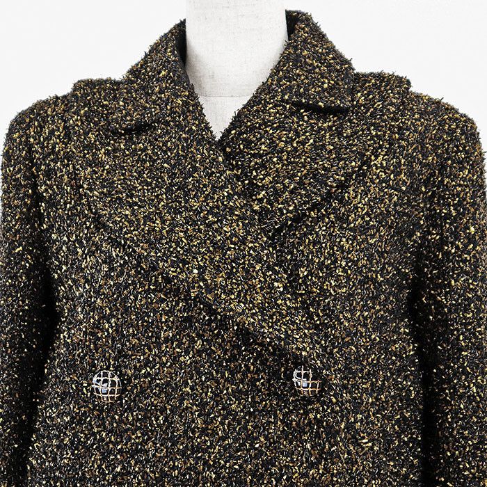 Chanel Chanel Chanel Métiers d’Art Paris-Egypte Metallic Tweed Coat Others Outerwear P61938 DUTY FREE for USA Size ONE SIZE - 2 Thumbnail