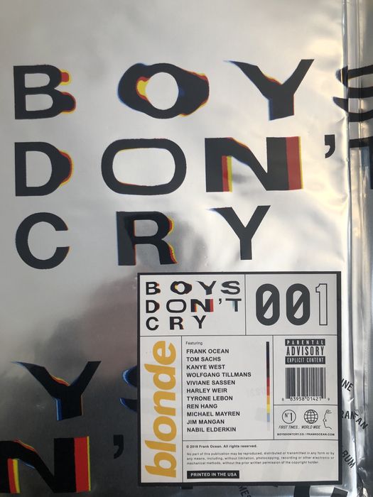 Frank Ocean Frank Ocean Boys Dont Cry Magazine Grailed