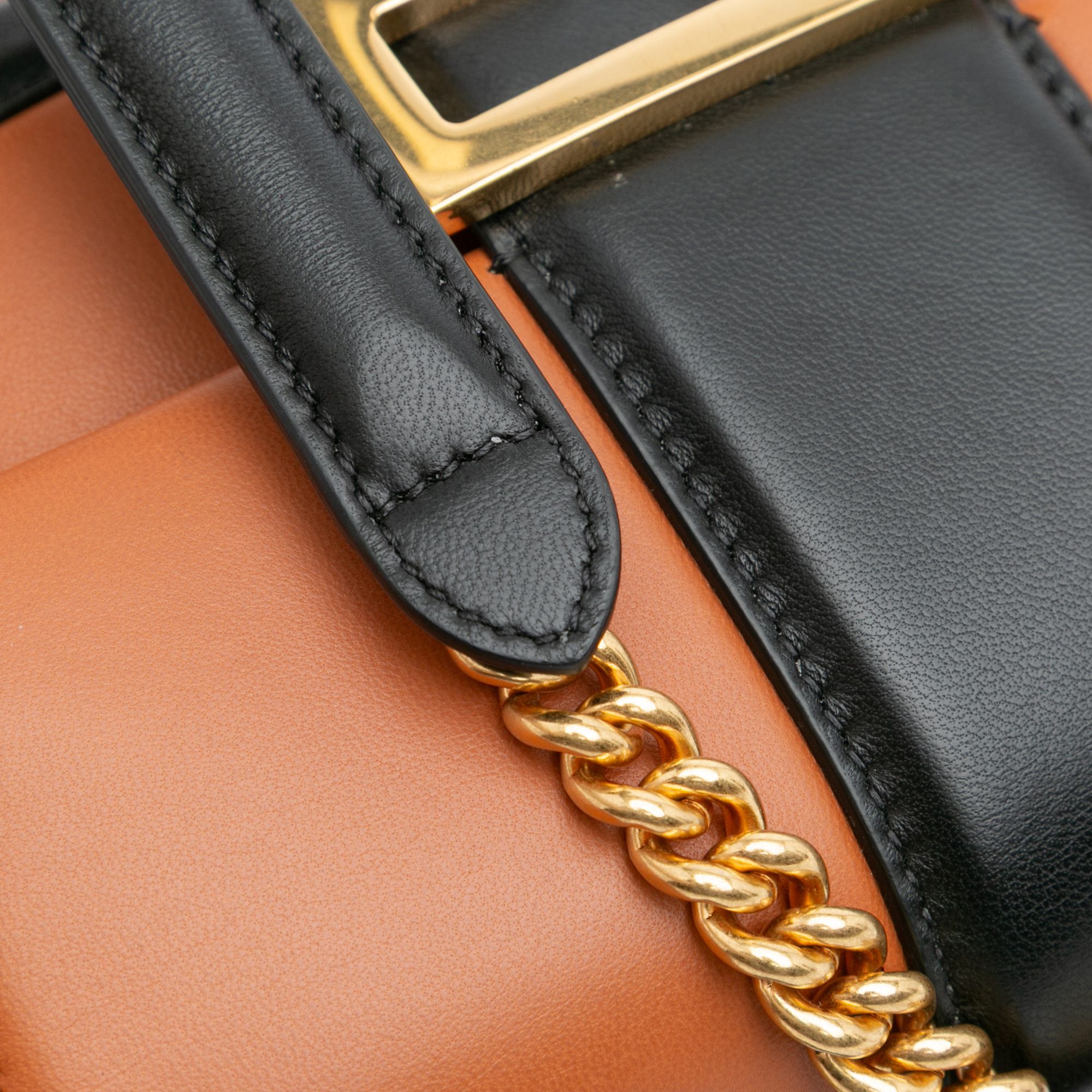 Fendi Fendi Mini Bicolor Nappa Apolo Chain Baguette Shoulder Bag Size ONE SIZE - 9 Thumbnail