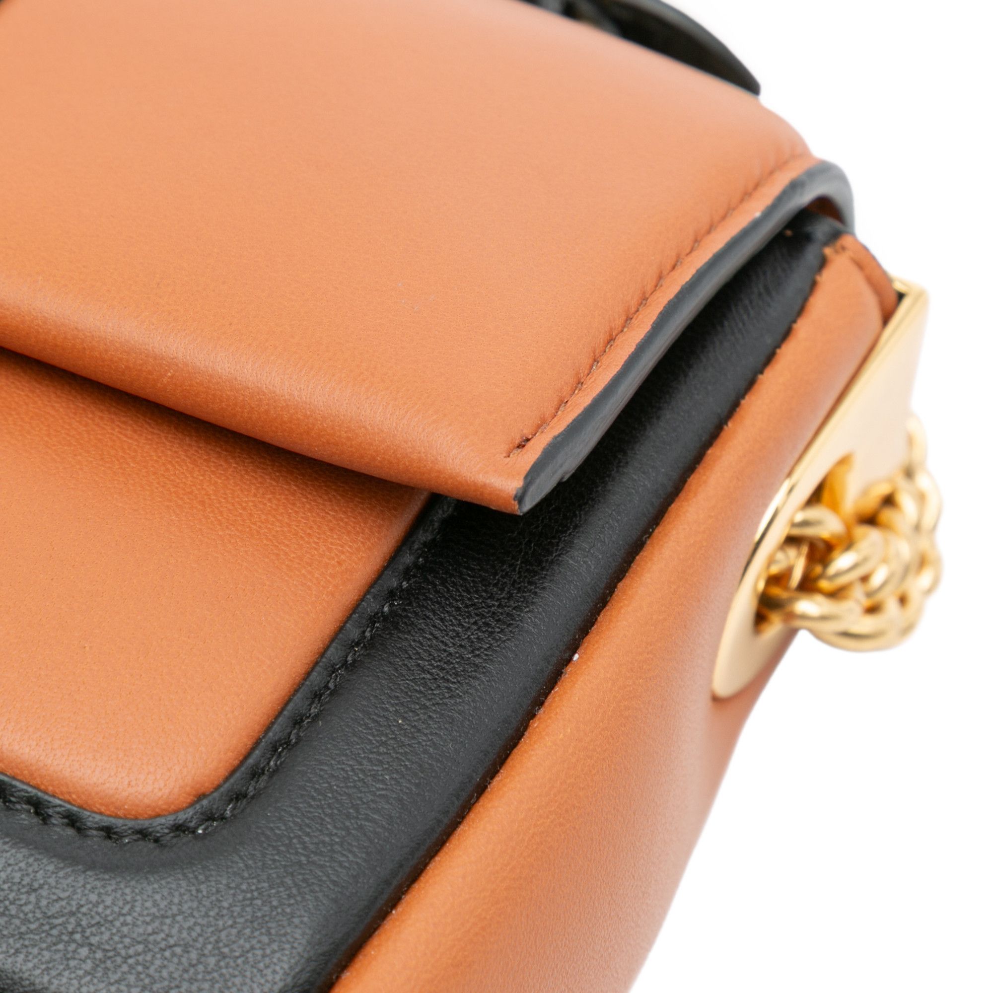 Fendi Fendi Mini Bicolor Nappa Apolo Chain Baguette Shoulder Bag Size ONE SIZE - 7 Thumbnail