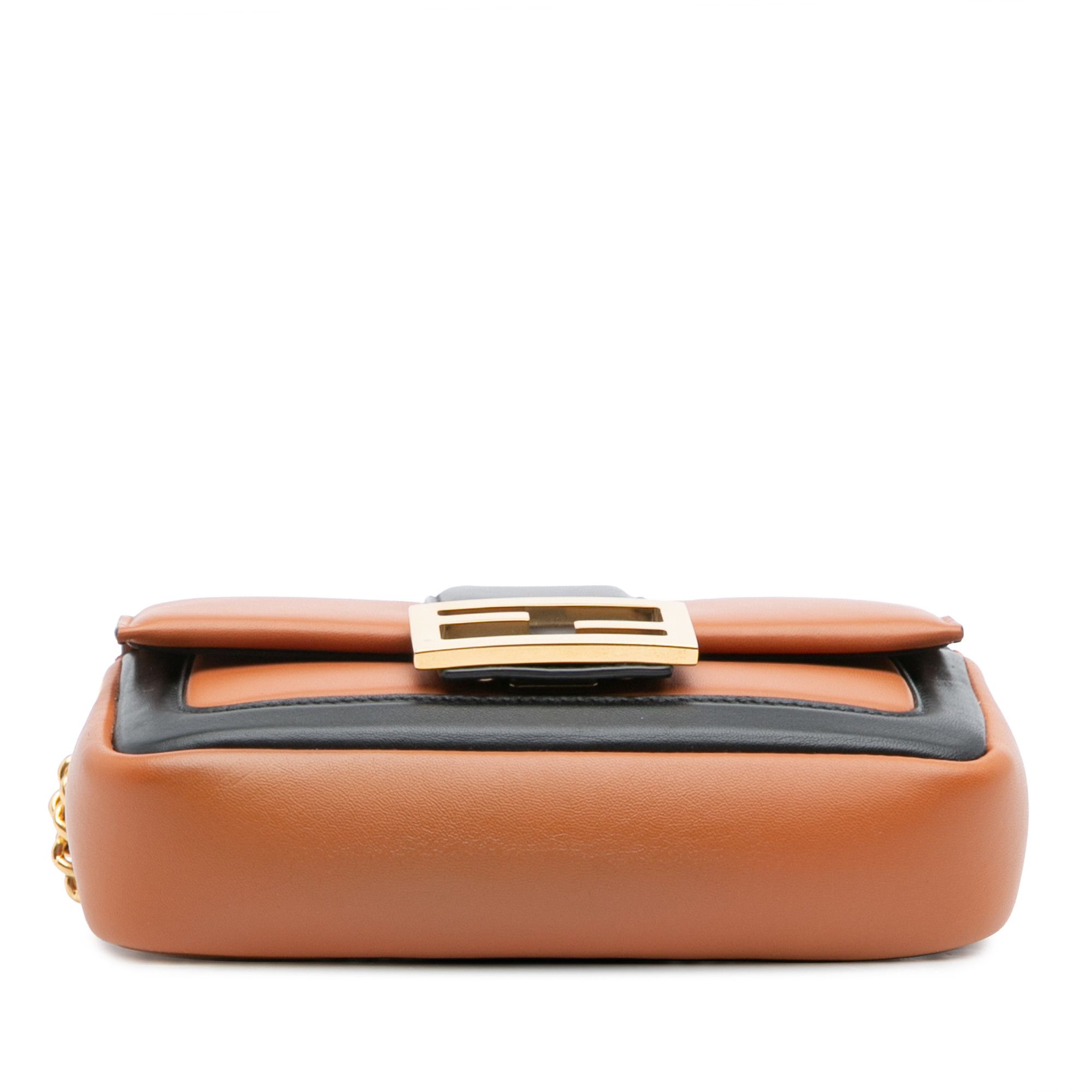 Fendi Fendi Mini Bicolor Nappa Apolo Chain Baguette Shoulder Bag Size ONE SIZE - 3 Thumbnail