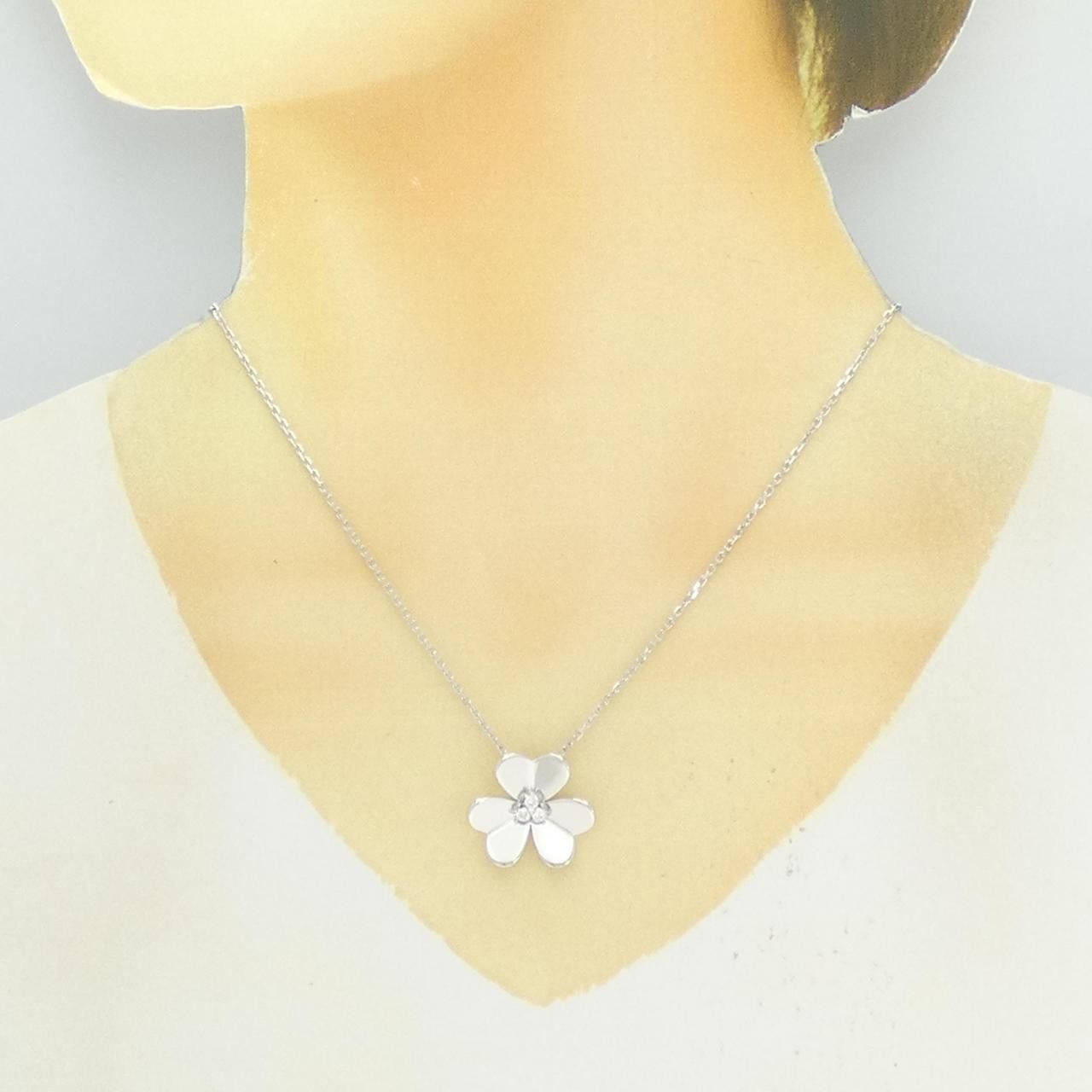 Van Cleef & Arpels Van Cleef & Arpels Van Cleef & Arpels Frivole Large 750 White Gold Diamond Necklace Metal Necklace VCARD25300 DUTY FREE for USA Size ONE SIZE - 6 Thumbnail