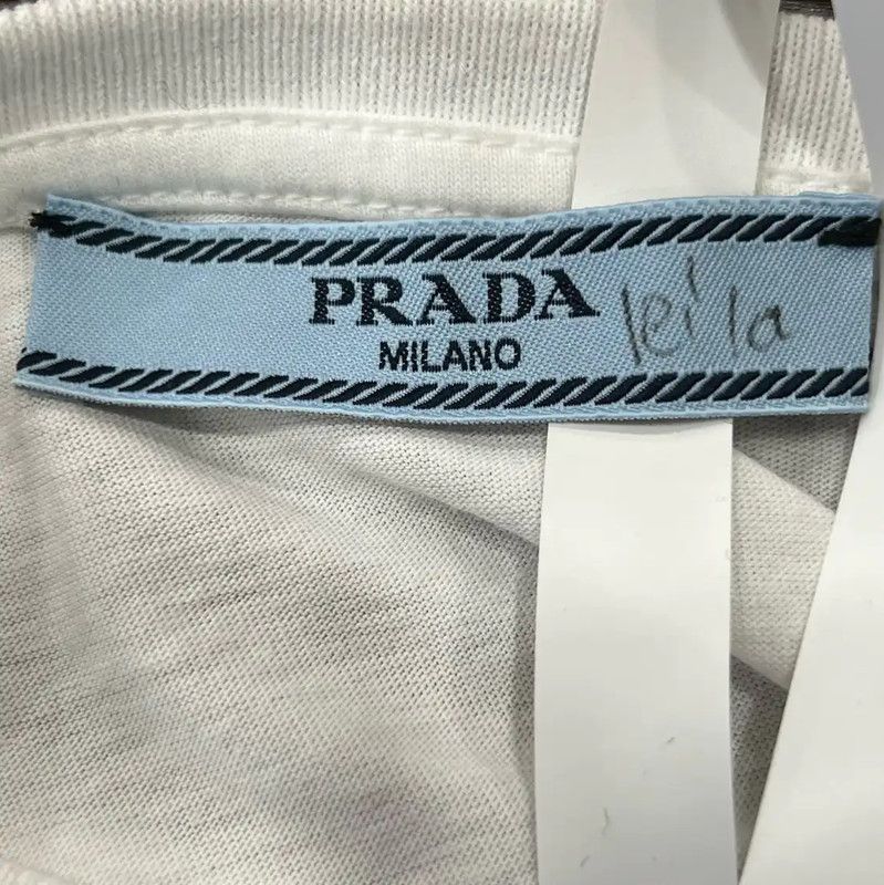 Prada Prada White Cotton Short Sleeve T-shirt Size S / US 4 / IT 40 - 5 Thumbnail